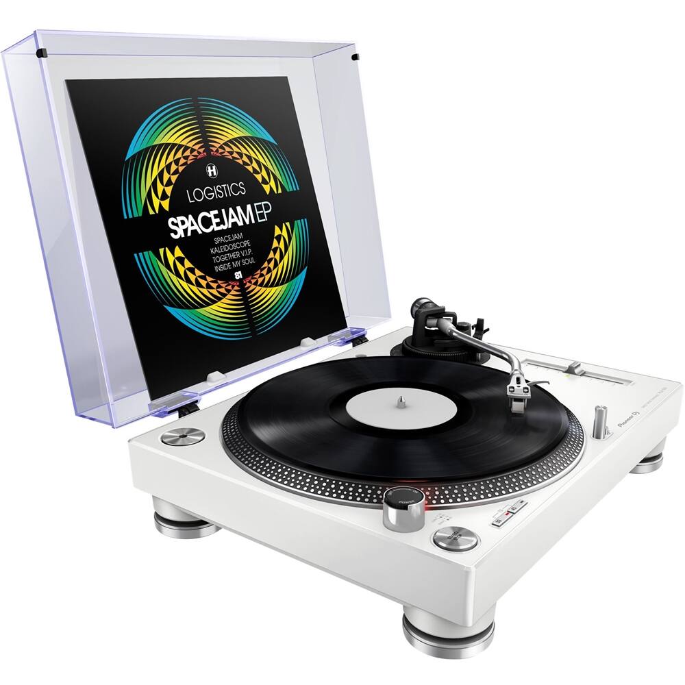 Left. Pioneer DJ - Stereo Turntable - White.