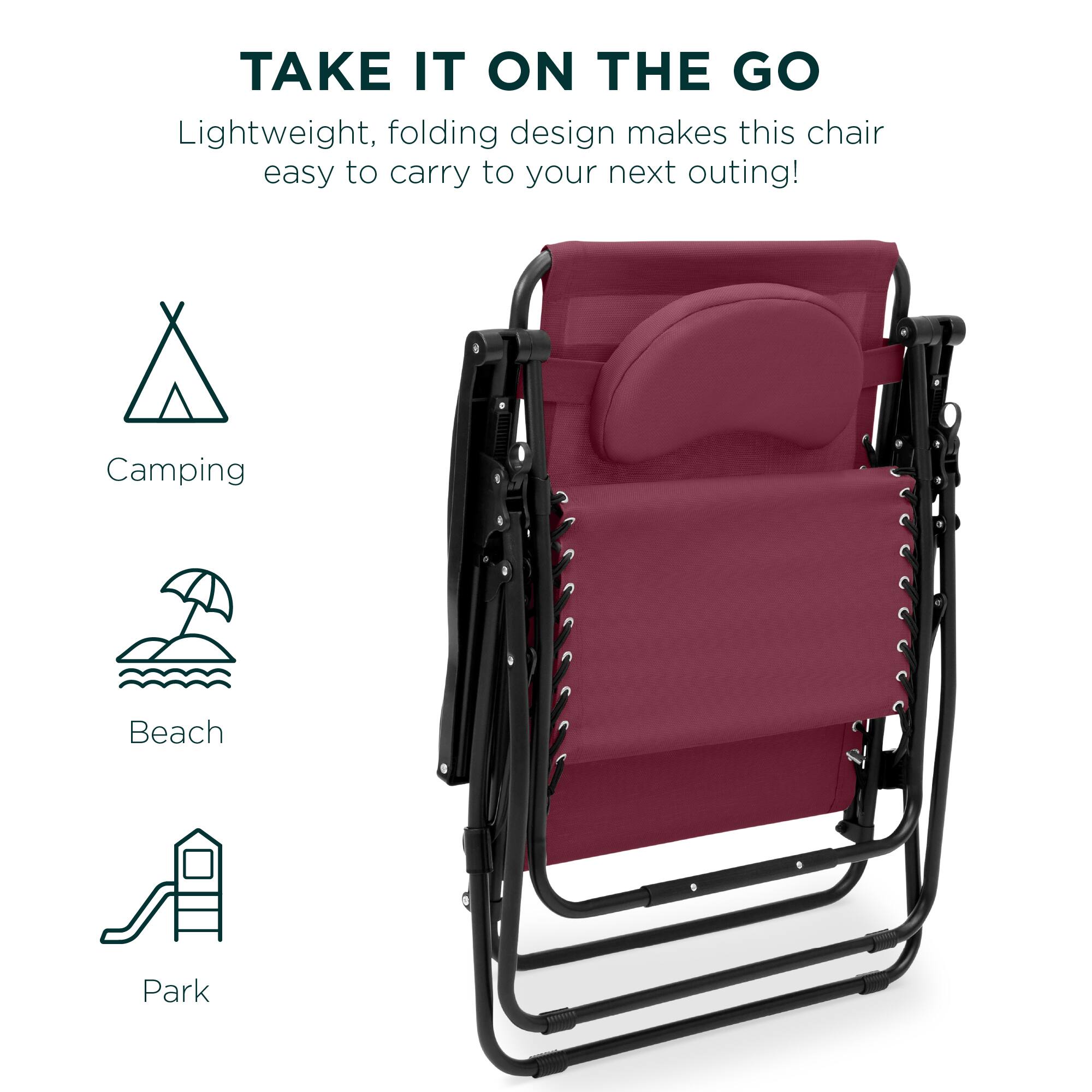 TAKE IT ON THE GO

Lightweight, folding design makes this chair easy to carry to your next outing!

Camping  
Beach  
Park