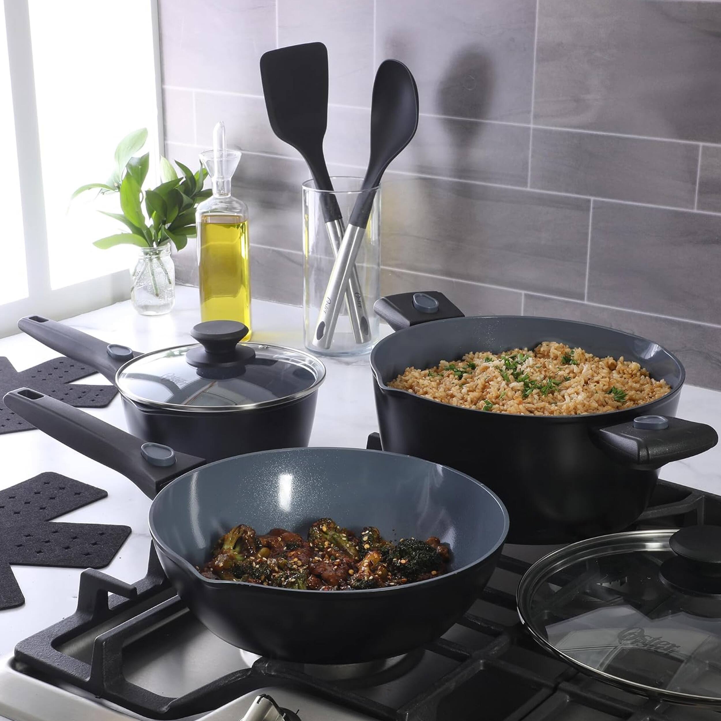 あん　searoomlynn 新品未使用　3点セット Oster SmartHandle Advance 13 Piece Nonstick Cookware Combo Set in