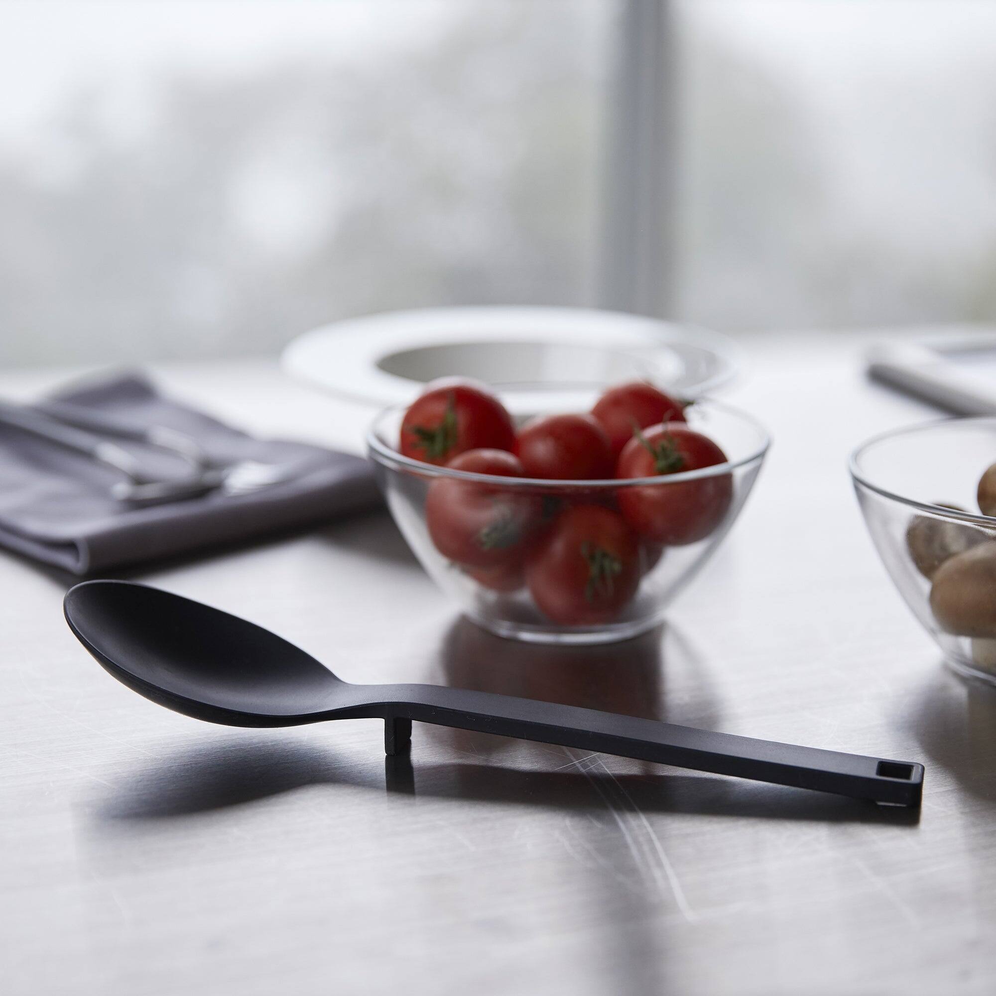 Alt View 1. Yamazaki Home - Floating Cooking Spoon - Silicone - Black.