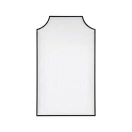 Elegant Kitchen and Bath - Notched Metal Mirror 22x36 inch - Black