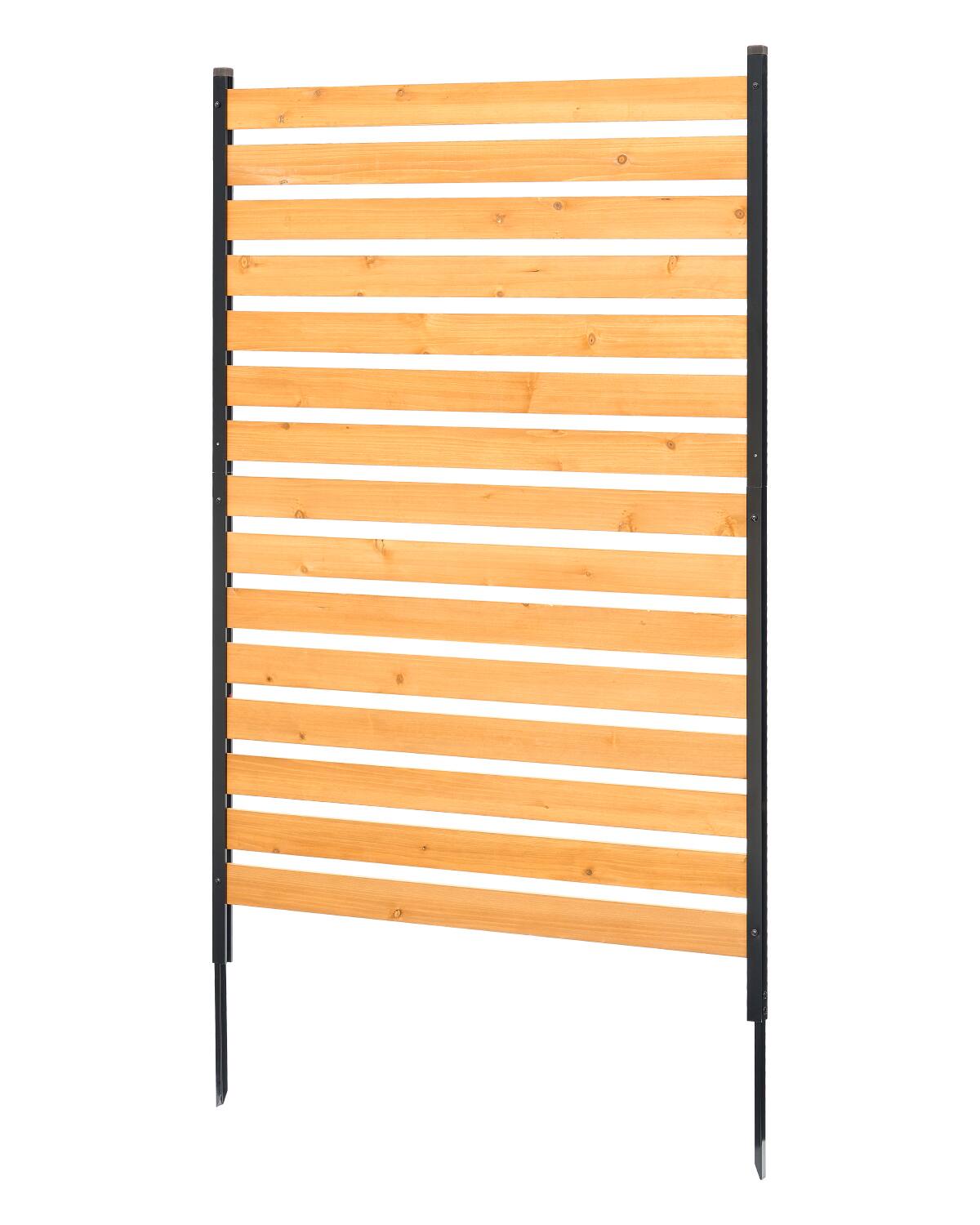 VEVOR - Wood Privacy Fence, 39" W x 61" L, 1-Panel Air Conditioner Fence Screen, Pool Equipment Enclosure with Metal Stakes - Wood color