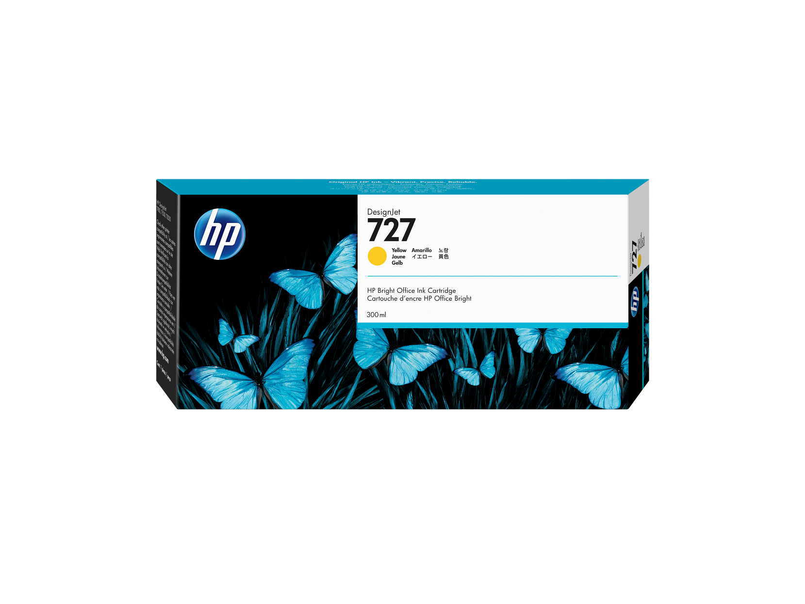 HP - 727 300-ml Yellow DesignJet Ink Cartridge, F9J78A