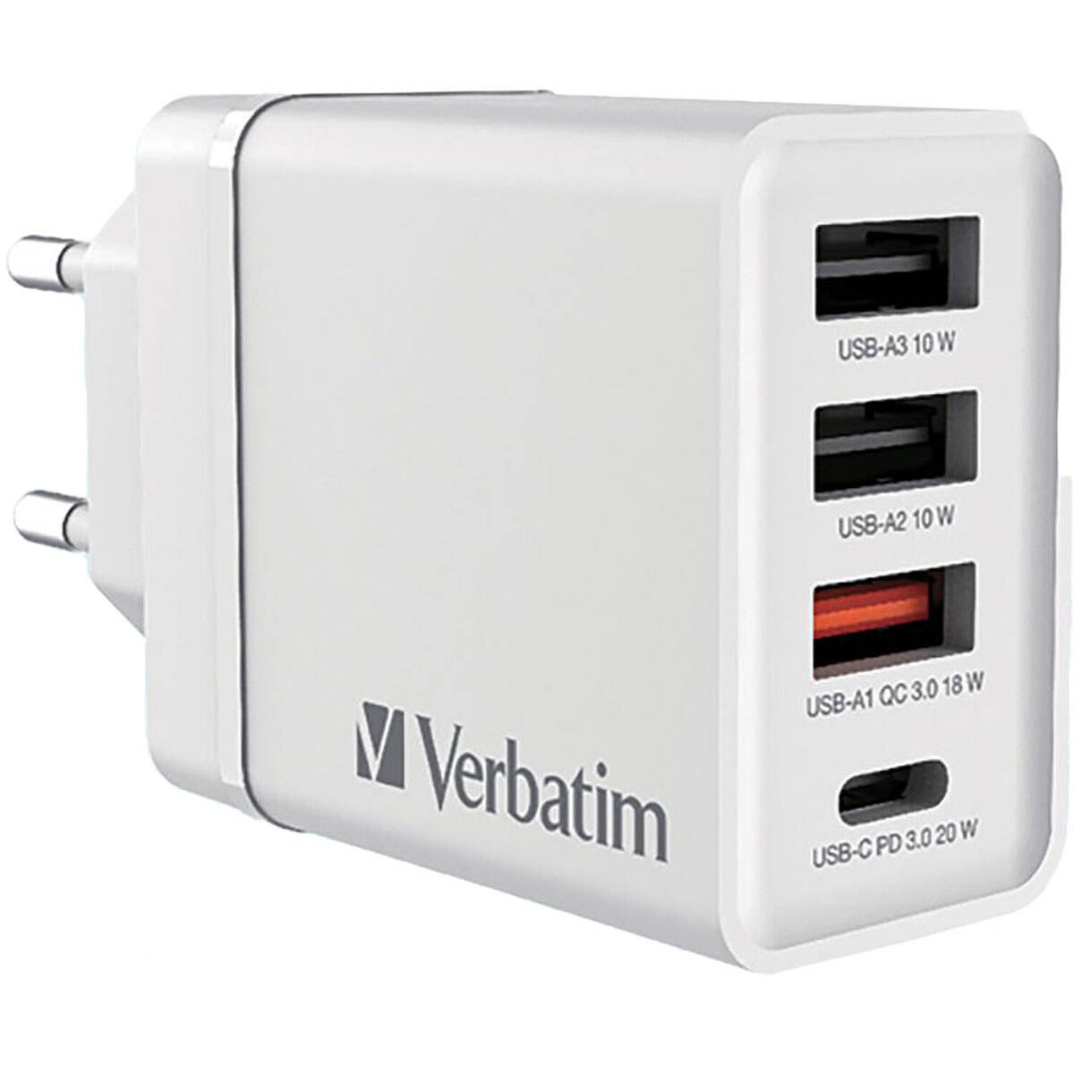 USB-A3 10 W  
USB-A2 10 W  
QC3.0 18 W  
USB-A1  
Verbatim USB-C PD3.0 20 W