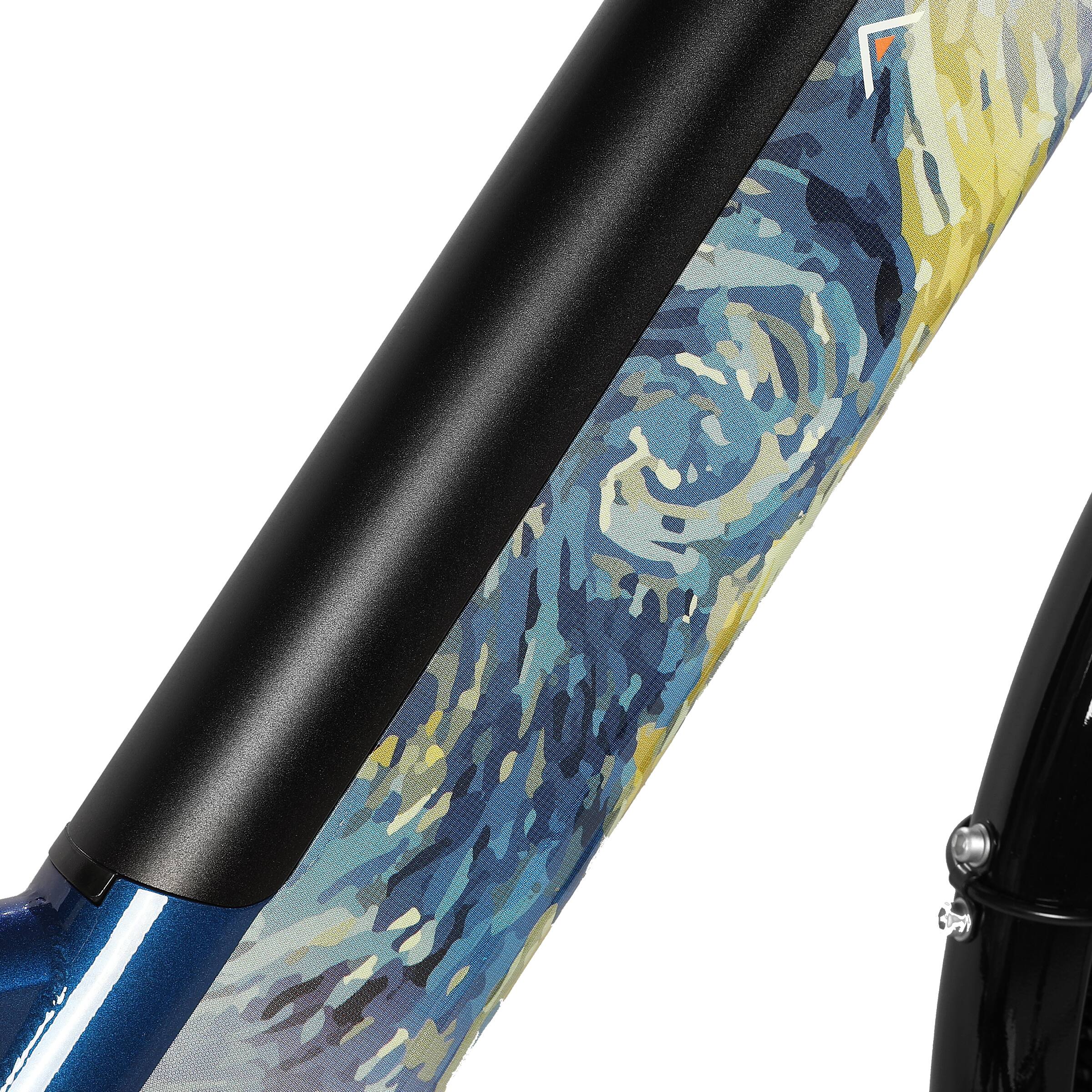 Alt View 8. HILAND - ‌Ambrum 26" Electric Bike for Adults, City Commuter E-Bike, 500W Motor, 36V 10.4AH Battery, Starrt Night Painting - Blue.