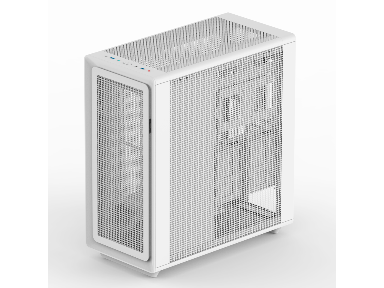 Alt View 2. Rosewill - Rosewill Helium Air Mid Tower E-ATX Gaming Case, Mesh, Tool-less, High-Airflow, USB 3.1, 1x 140mm PWM Fan, White - White.