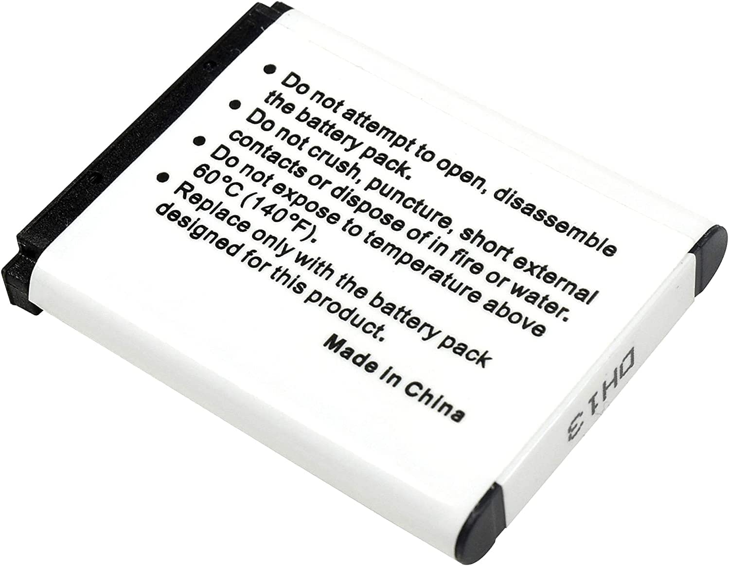 Do not attempt to open, disassemble the battery pack.  
Do not crush, puncture, short external contacts or dispose of in fire or water.  
Do not expose to temperature above 60°C (140°F).  
Replace only with the battery pack designed for this product.  
Made in China