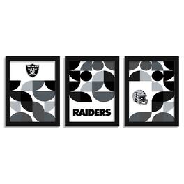 Fan Creations - Las Vegas Raiders 12" x 16" Framed Minimalist Print Set - Multicolor