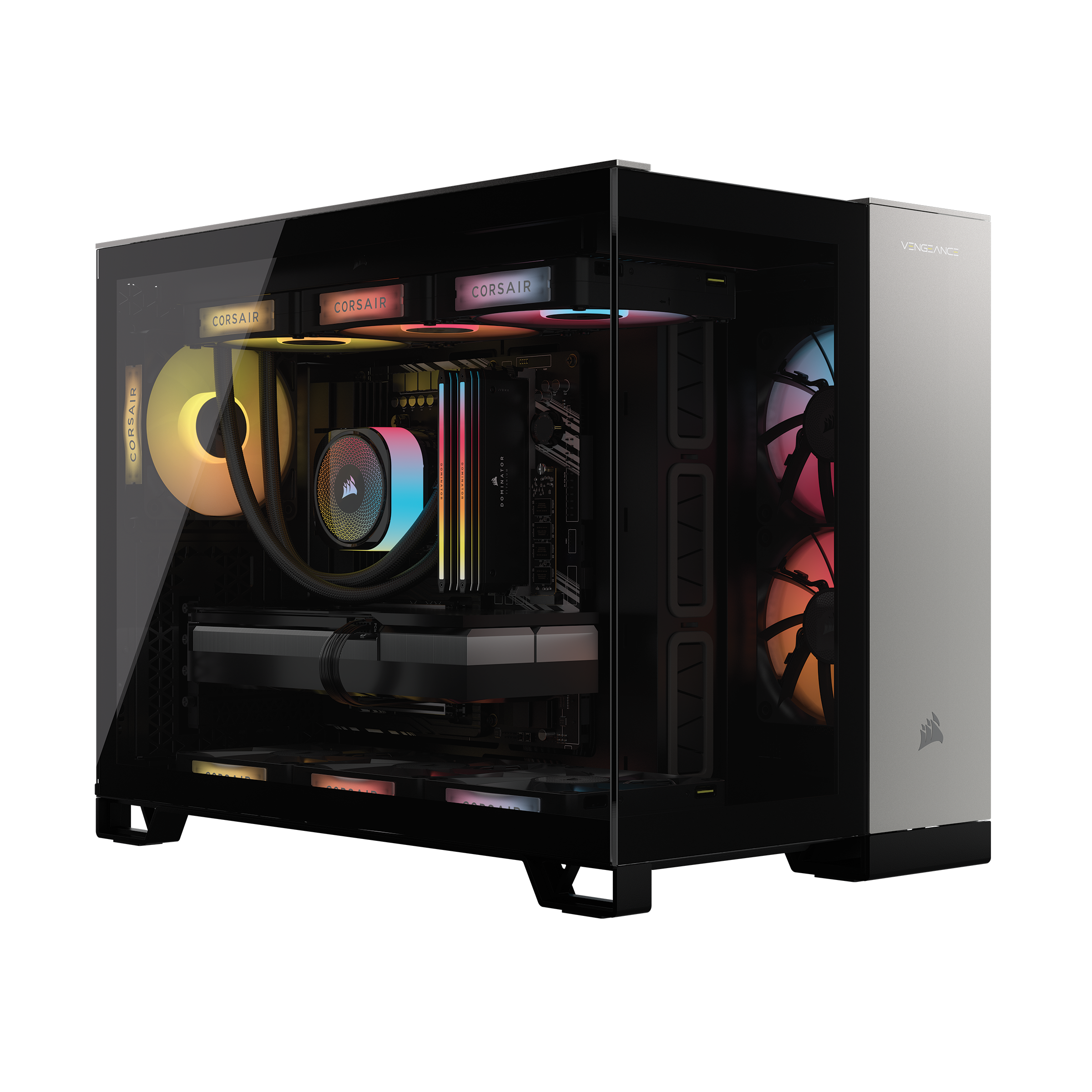 CORSAIR - VENGEANCE i5100 Gaming Desktop-Intel Core i9 14900KF-32GB RGB DDR5 6000MHz -NVIDIA GeForce RTX 5080-2TB SSD - Black - Front_Zoom