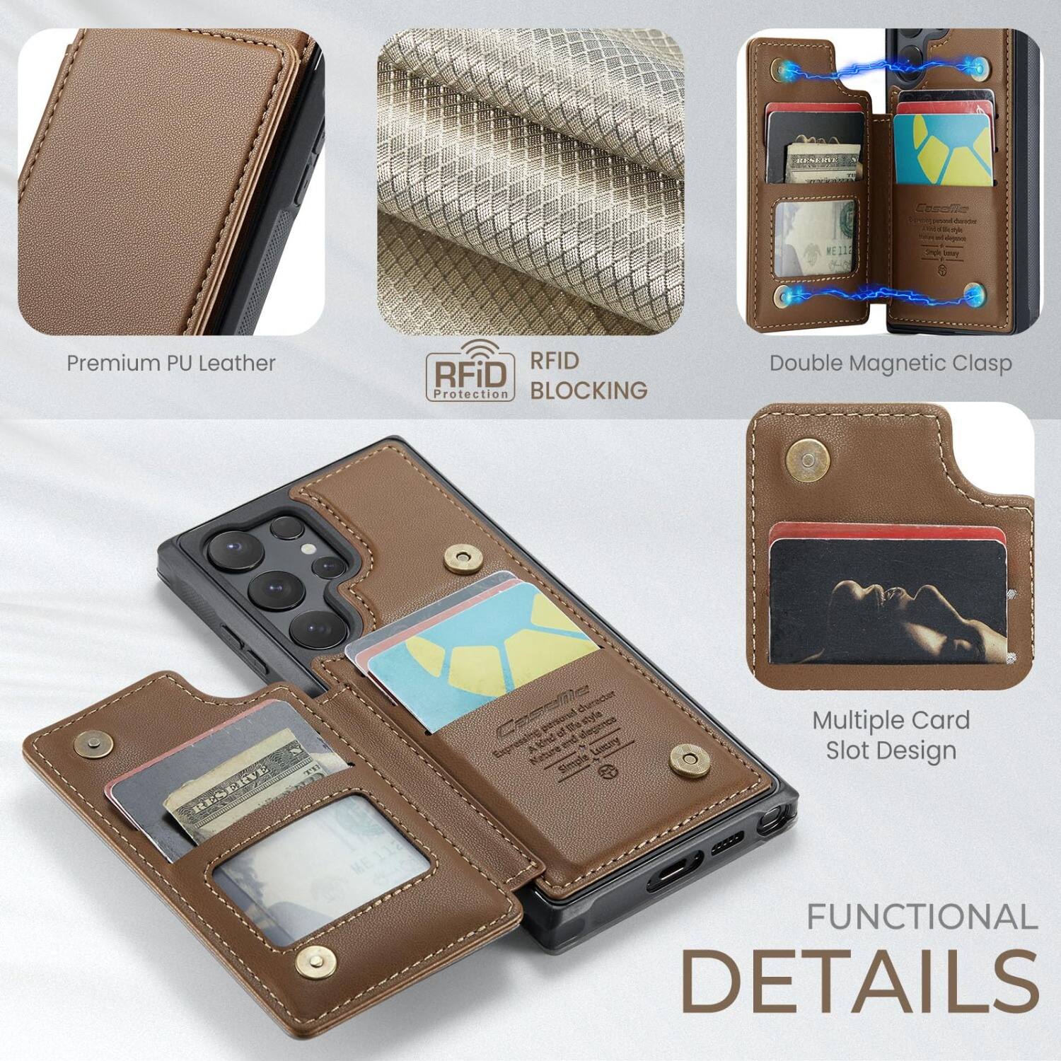 DALKH  
Casefic  
Premium PU Leather  
RFID Protection BLOCKING  
Double Magnetic Clasp  
RESERVE  
Character style personal of kind Dris Lueury Simple  
Multiple Card Slot Design  
FUNCTIONAL DETAILS