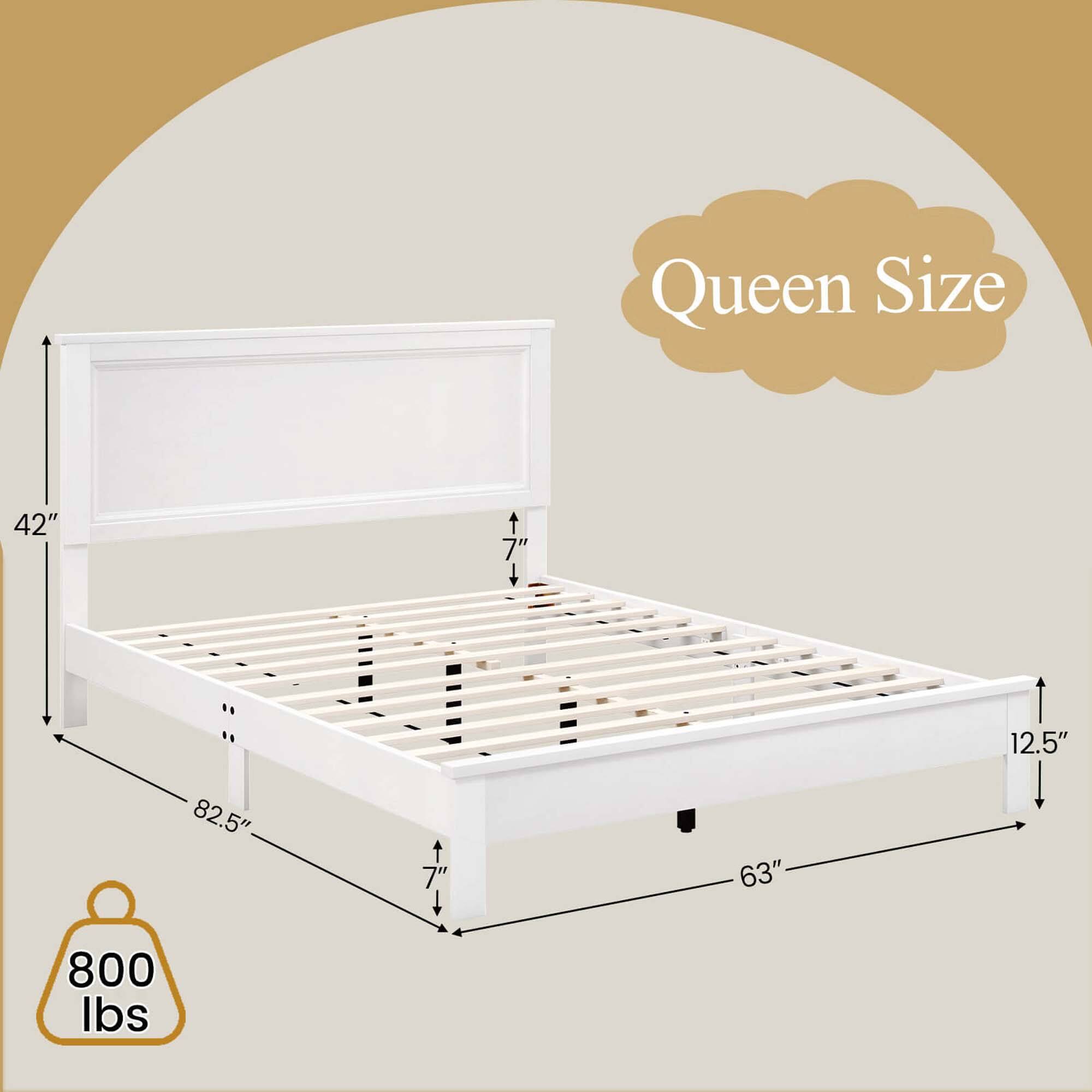 Queen Size 42" 7" 12.5" 82.5" 63" 800 lbs