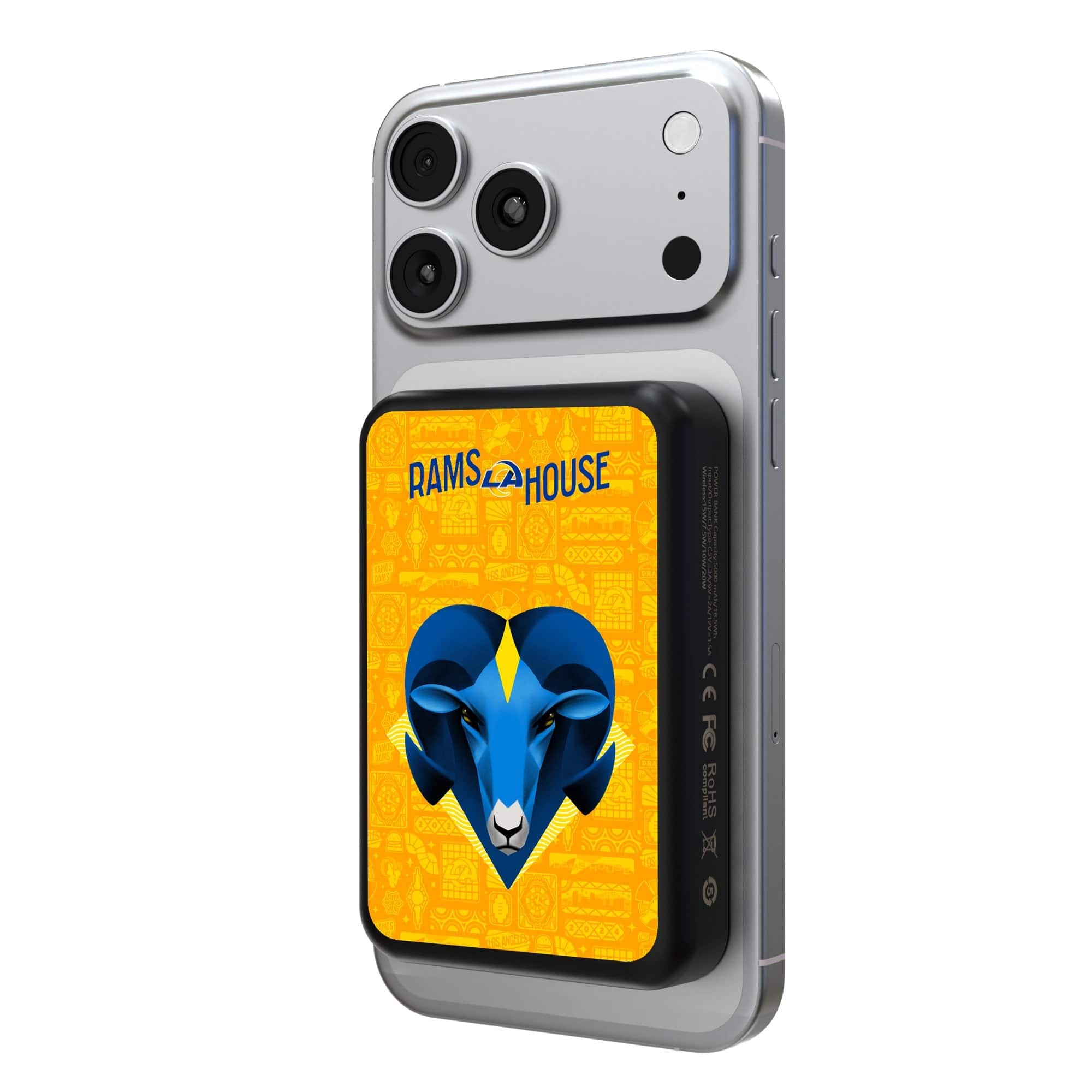 Keyscaper - Los Angeles Rams 5000mAh Wireless Magnetic Power Bank - Black price history on PriceWatchPro