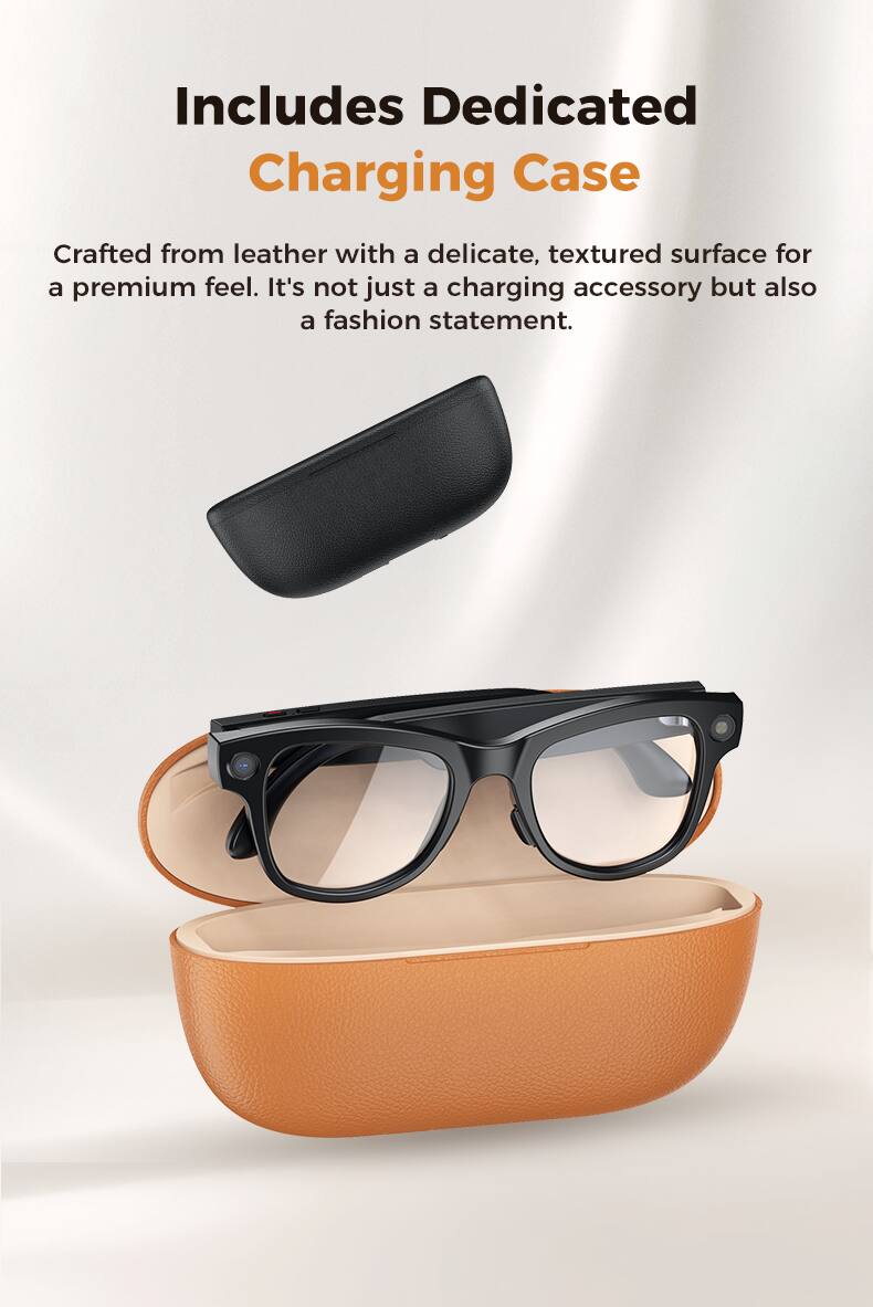 Includes Dedicated Charging Case

Crafted from leather with a delicate, textured surface for a premium feel. It's not just a charging accessory but also a fashion statement.