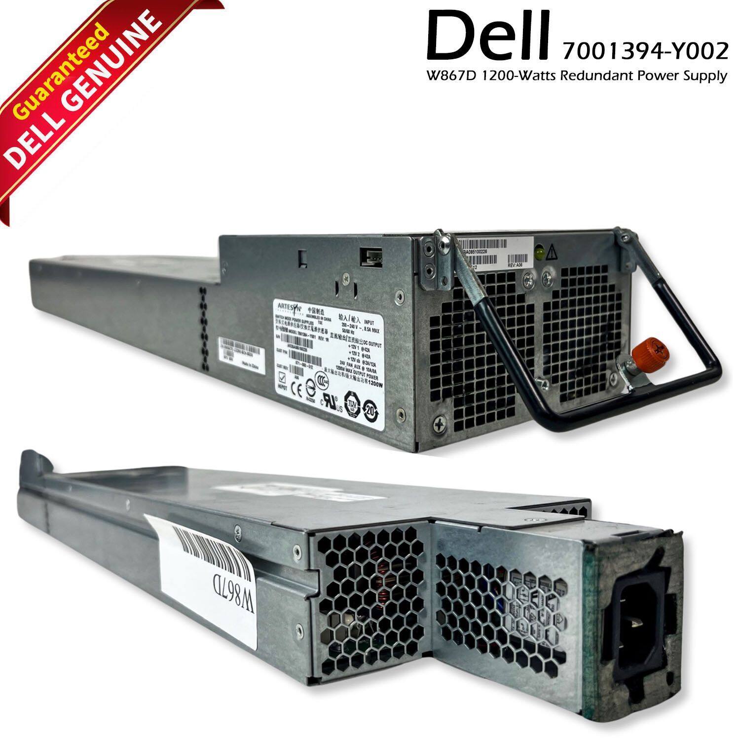 Guaranteed GENUINE DELL Dell 7001394-Y002 W867D 1200-Watts Redundant Power Supply