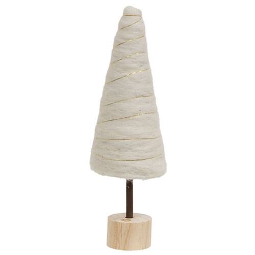 BreeBe - *Cream Felted Wool Tree 10.25"H - White