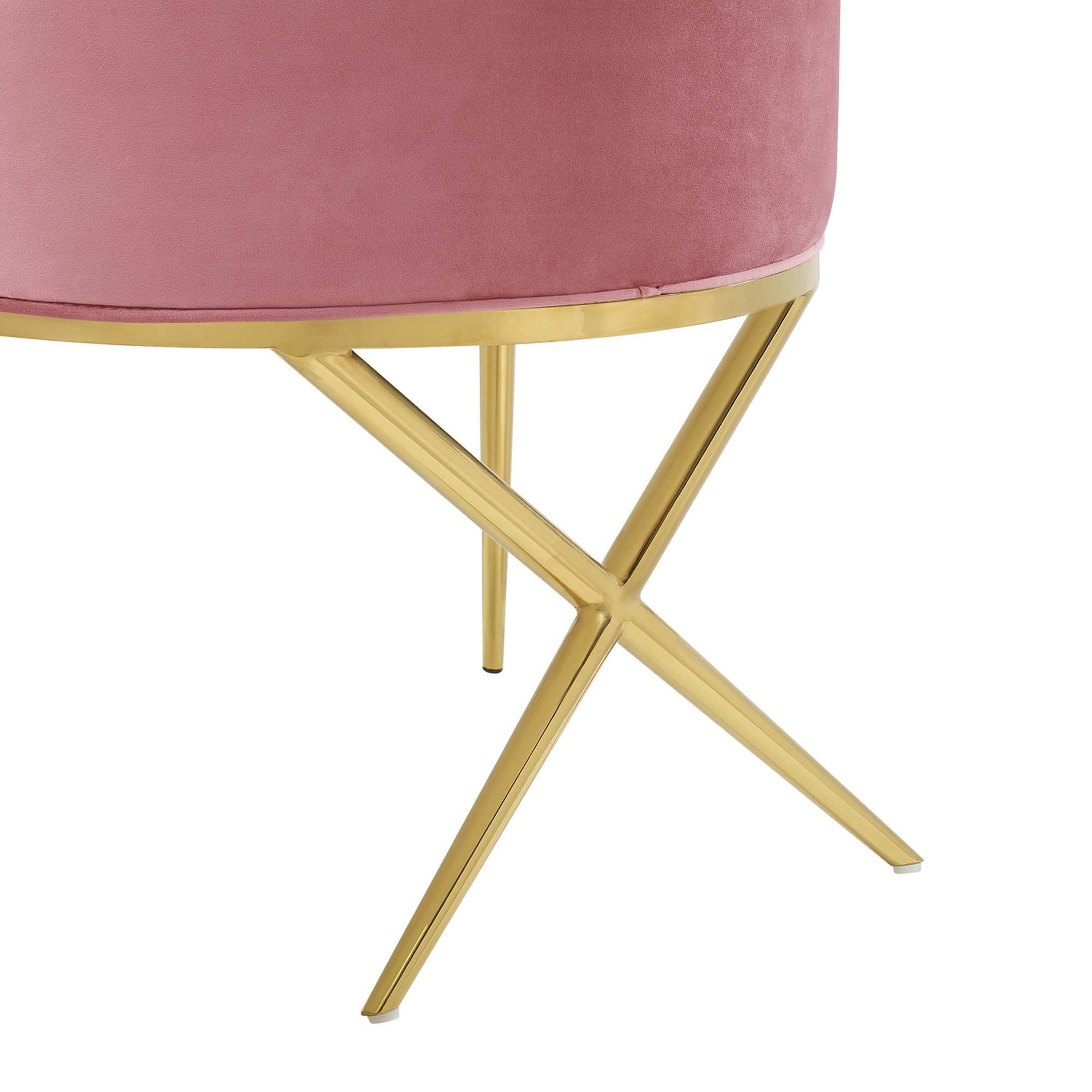 Alt View 5. Modway - Savour Tufted Performance Velvet Accent Dining Armchair by Modway - Dusty Rose.