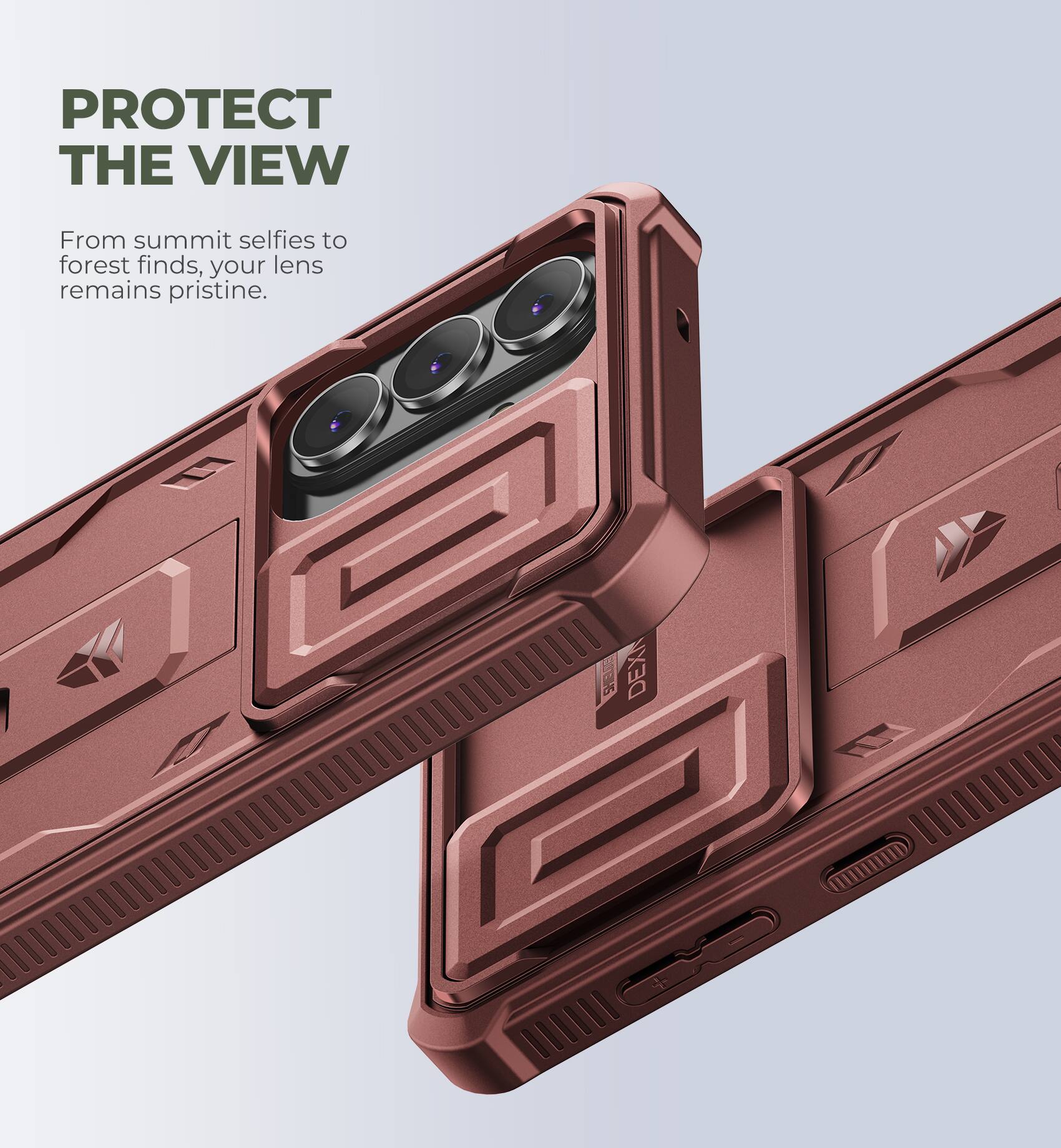 PROTECT THE VIEW  
From summit selfies to forest finds, your lens remains pristine.  
CTEE DEX