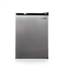 Conserv - 18in Compact Refrigerator 2.6 Cu.Ft. Mini Fridge Reversible Door 110V STAINLESS - Stainless Steel