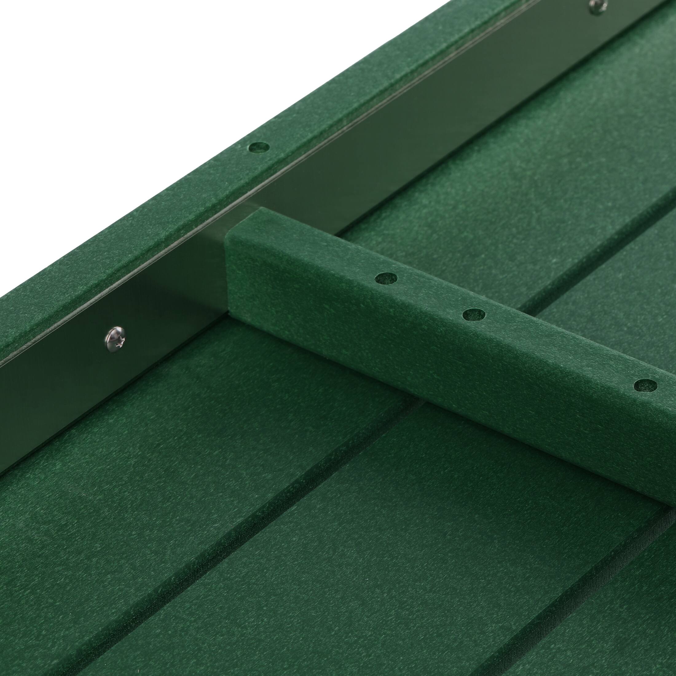 Alt View 6. WestinTrends - WestinTrends Malibu 55" Outdoor Patio HDPE Adirondack 2-Tier Shelf Console Table - Dark Green.