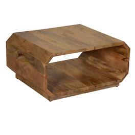 Manhattan Lane - 30 Inch Coffee Table, Handcrafted Hollow Cube Shape - Brown