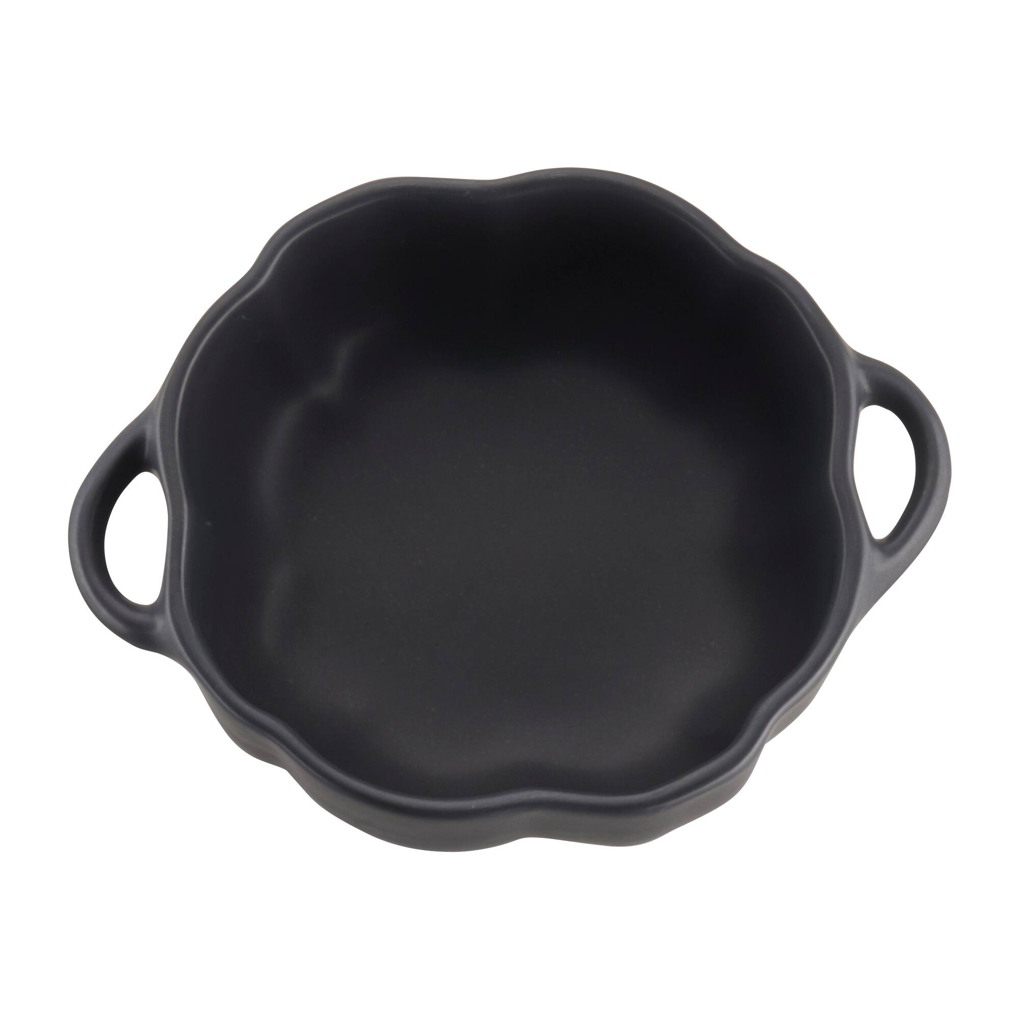 Alt View 5. Staub - Staub Ceramic 16-oz Petite Pumpkin Cocotte - Matte Black - Matte Black.