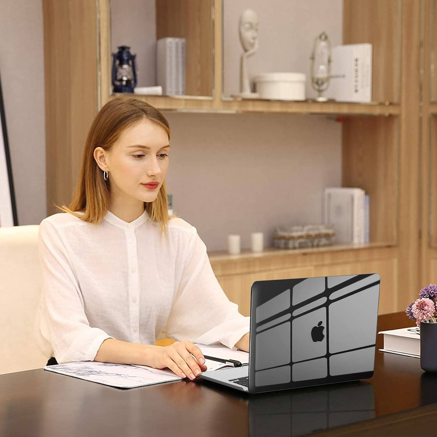 Alt View 2. mosiso - Laptop Case for MacBook Air 13 inch Case M5 A3449 M4 A3240 M3 A3113 M2 A2681 2022-2026 - Smoke Black.
