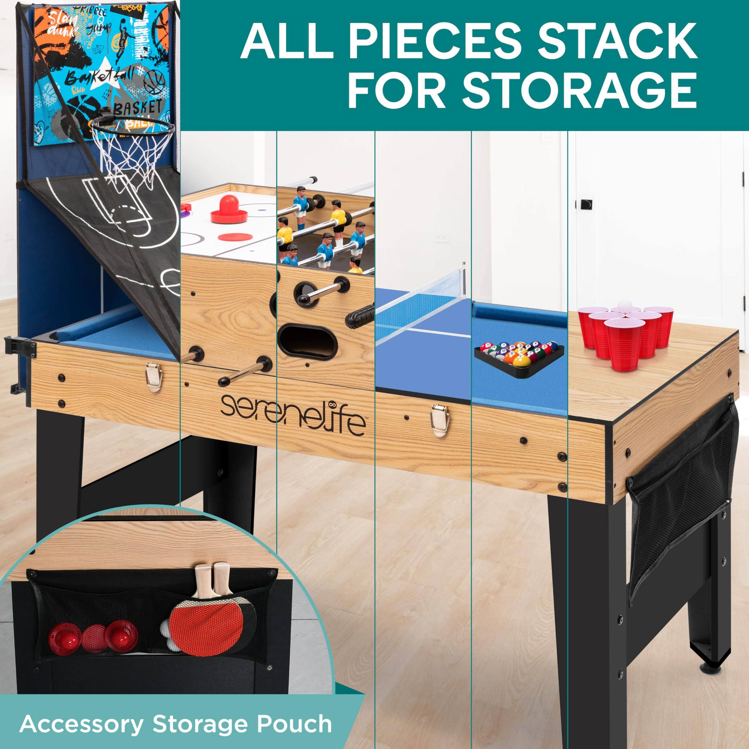 KOGEE Slan dunk Bettal C BASKET PAL ALL PIECES STACK FOR STORAGE serenelife Accessory Storage Pouch