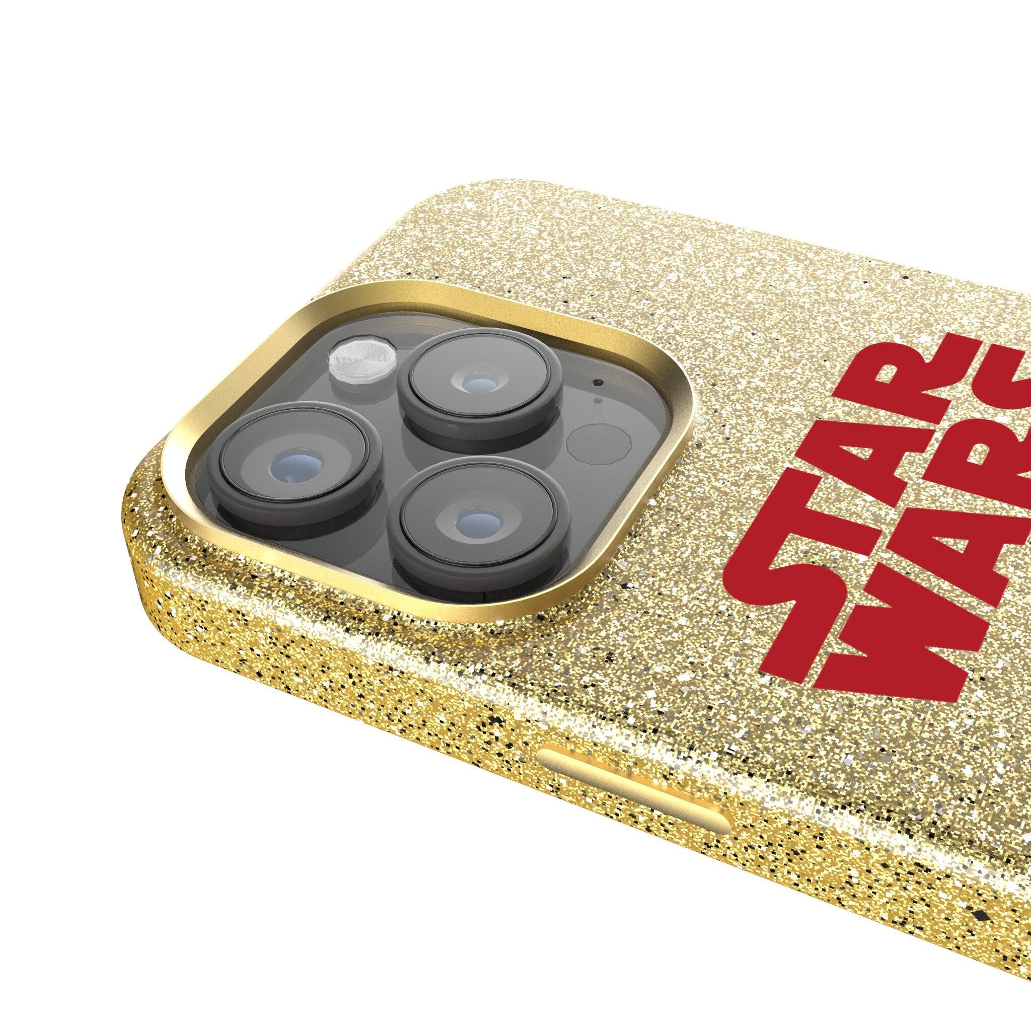 Back. Keyscaper - Star Wars: A New Hope Color Block Gold Bling Phone Case - Apple iPhone 15 - Darth Vader.