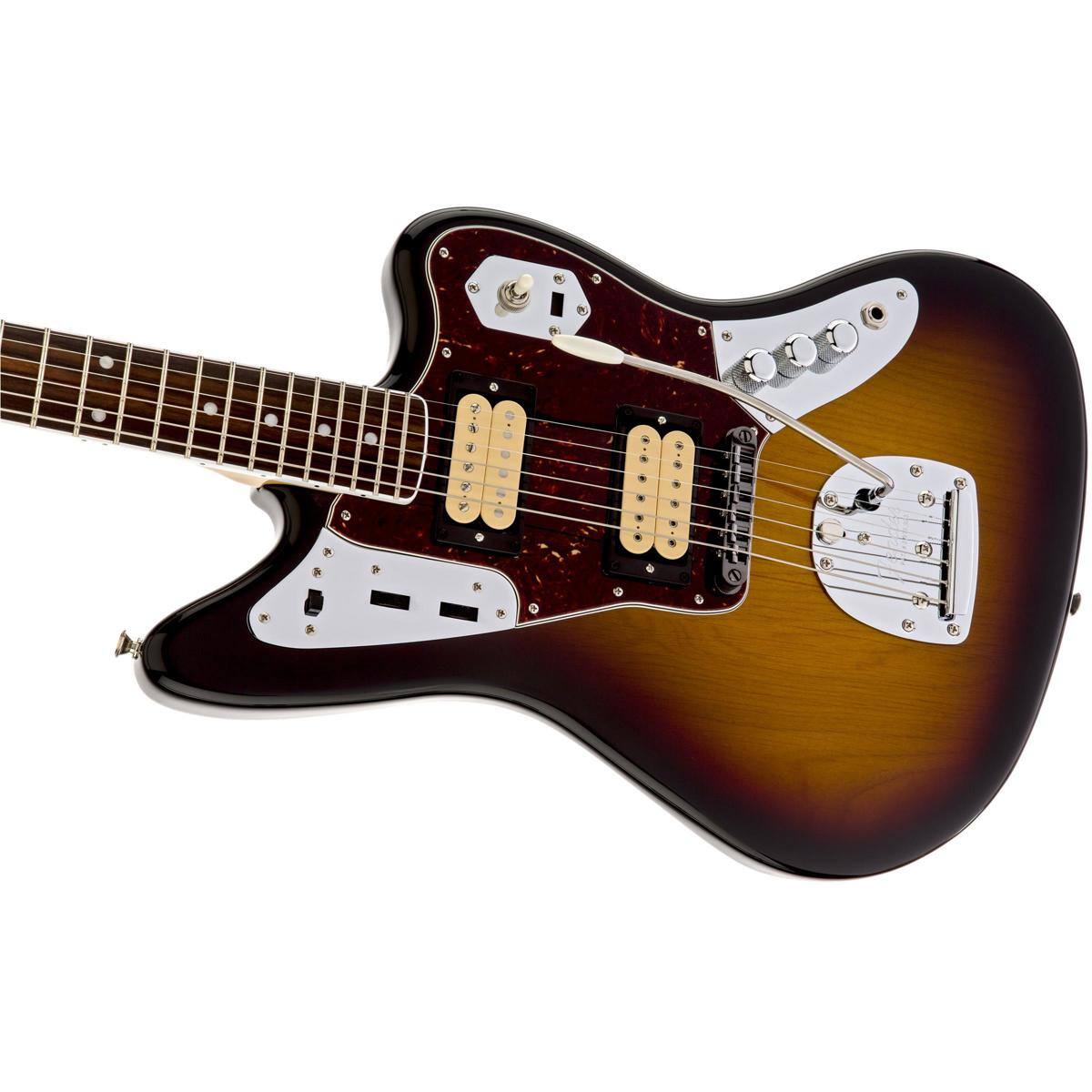 Alt View 4. Fender - Fender Artist Series Kurt Cobain Jaguar Electric Guitar, Rosewood Fingerboard, 3-Color Sunburst.
