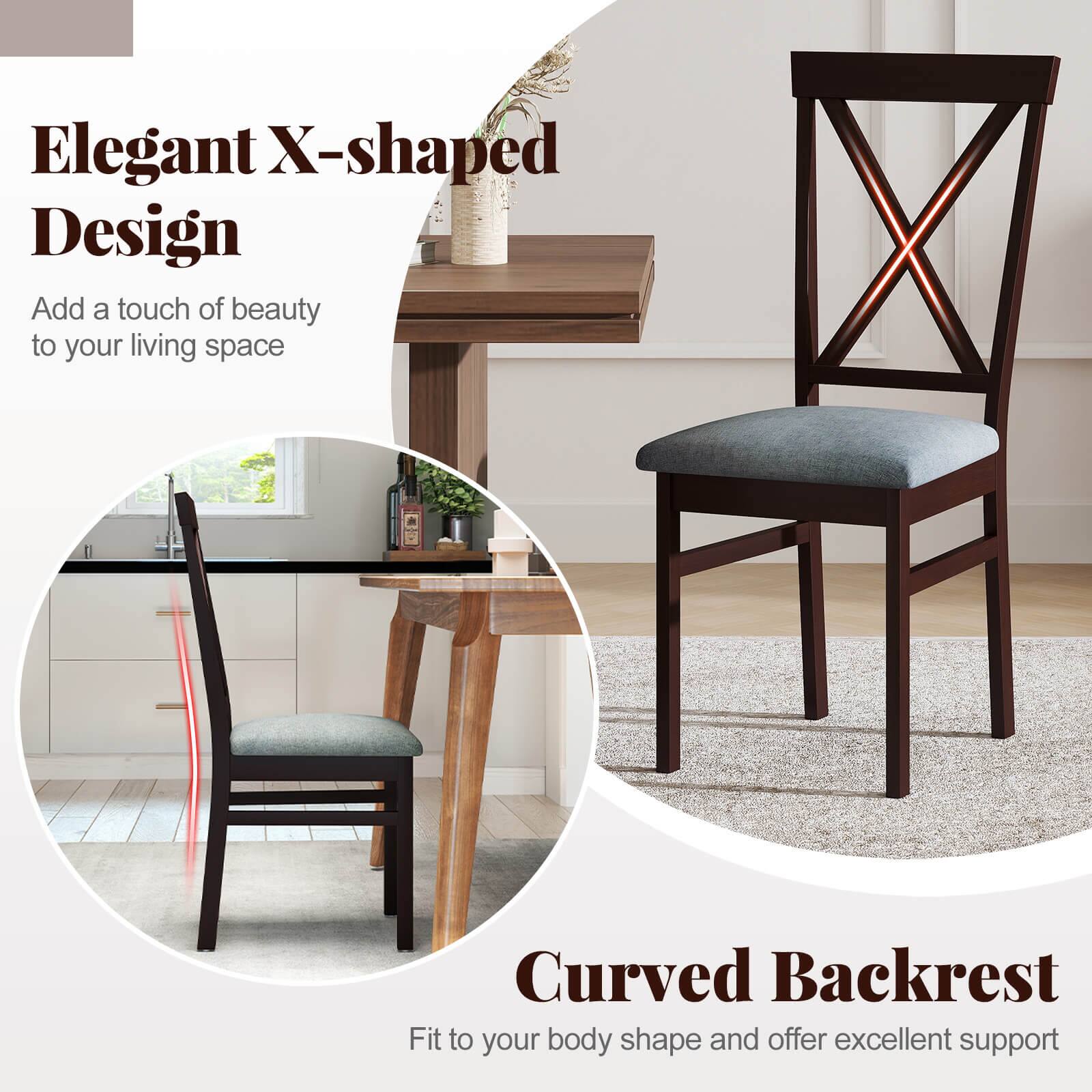 Elegant X-shaped Design  
Add a touch of beauty to your living space  

Curved Backrest  
Fit to your body shape and offer excellent support
