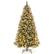 Front. Costway - 7.5 FT Artificial Christmas Tree Hinged with 560 Warm LED Lights & 267 Red Berries - Green/White.