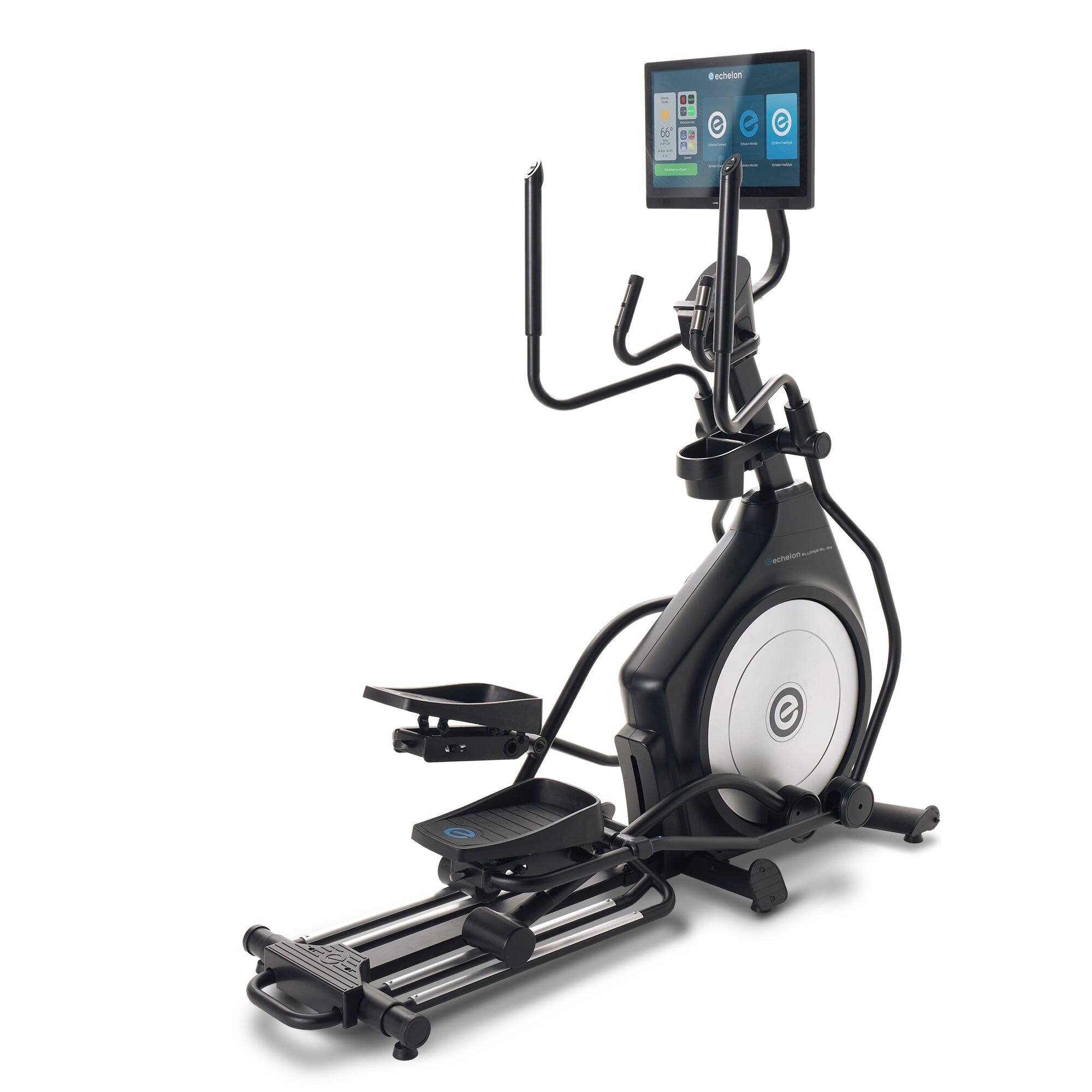 Front. Echelon - Ellipse EL-8s Elliptical Machine with 22" class HD Touchscreen, Smart Resistance & Incline - Black.