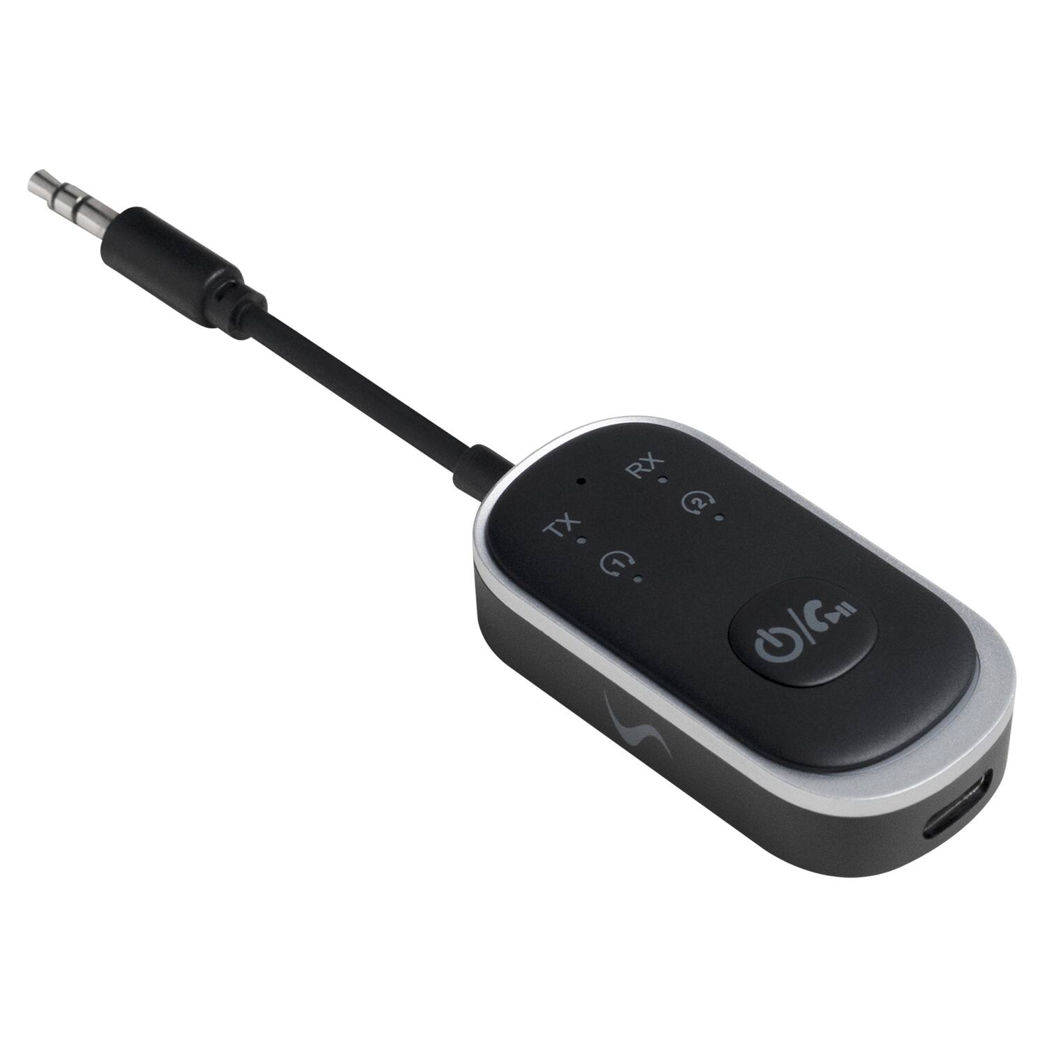 Alt View 4. Scapade - AirPro Dual-Bluetooth Transmitter for Headphones - Black.