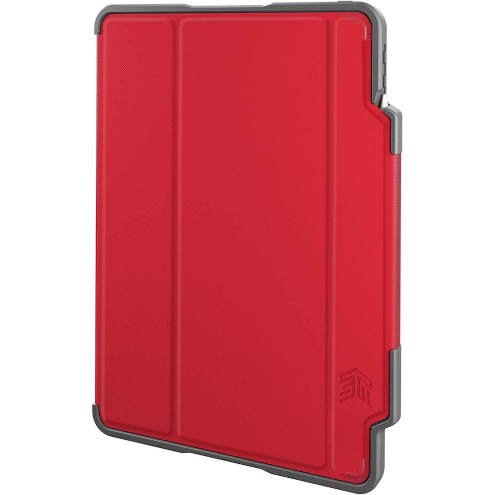 Left View: STM - Dux Plus Case for Apple® iPad® Pro 12.9" (3rd Generation 2018) - Red