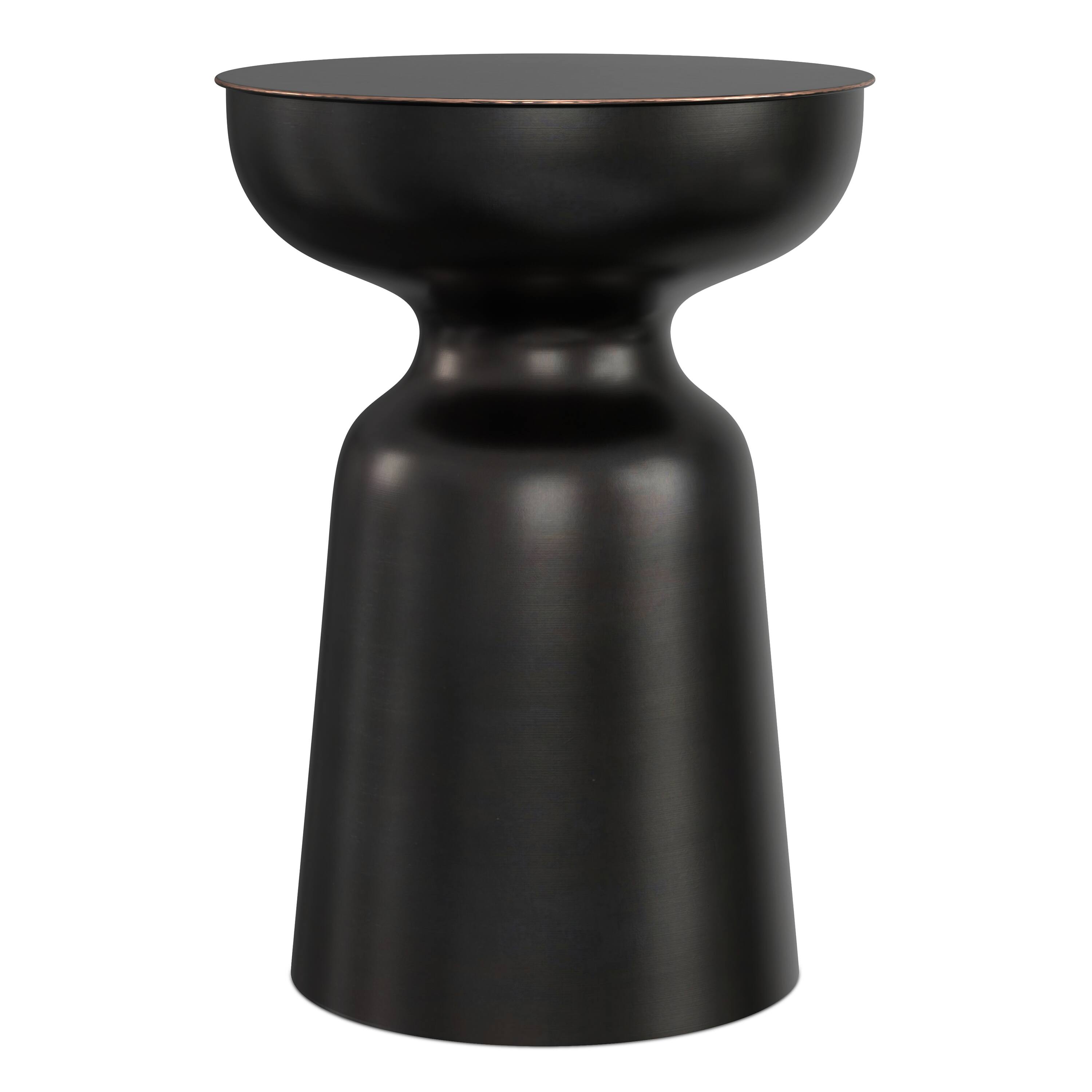 Alt View 1. Simpli Home - Toby 18 inch Wide Modern Industrial Metal Accent Table in Antique Copper Iron, Assembled - Antique Copper.