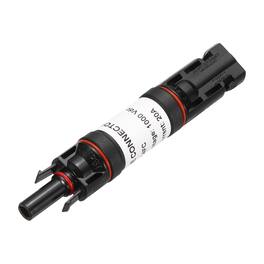 Unique Bargains - 20A Solar Fuse Holder Inline 1000V IP67 Waterproof Male/Female Connector with Fuse for PV System - Black