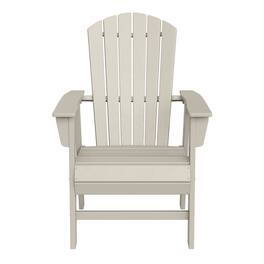 WestinTrends - Dylan Outdoor Patio Shell-back Adirondack Dining Chair Weather Resistant - Sand