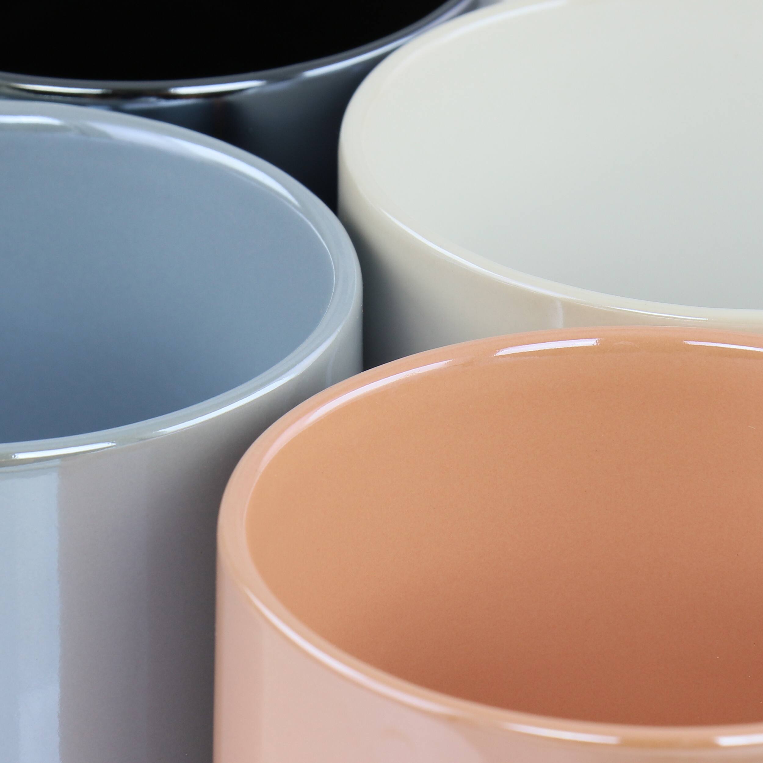 Alt View 2. Mr. Coffee - Mr. Coffee Cafe Celestial 4 Piece 14.8 Ounce Stoneware Pearlized Mug Set in Assorted Colors - Assorted.