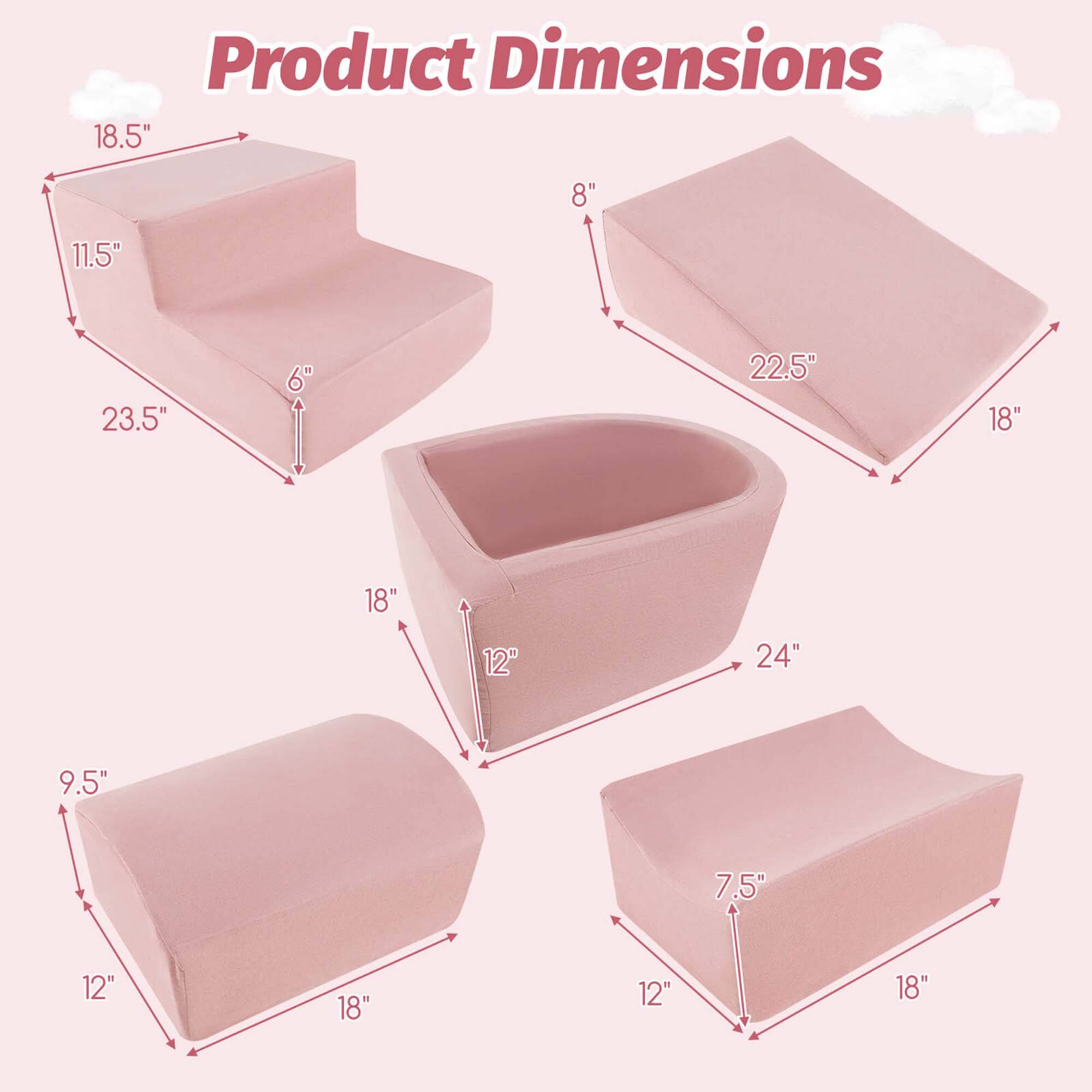 Product Dimensions

- 18.5" x 11.5" x 6"
- 23.5" x 18" x 12"
- 24" x 18" x 12"
- 22.5" x 18" x 8"
- 18" x 9.5" x 12"
- 18" x 7.5" x 12"
