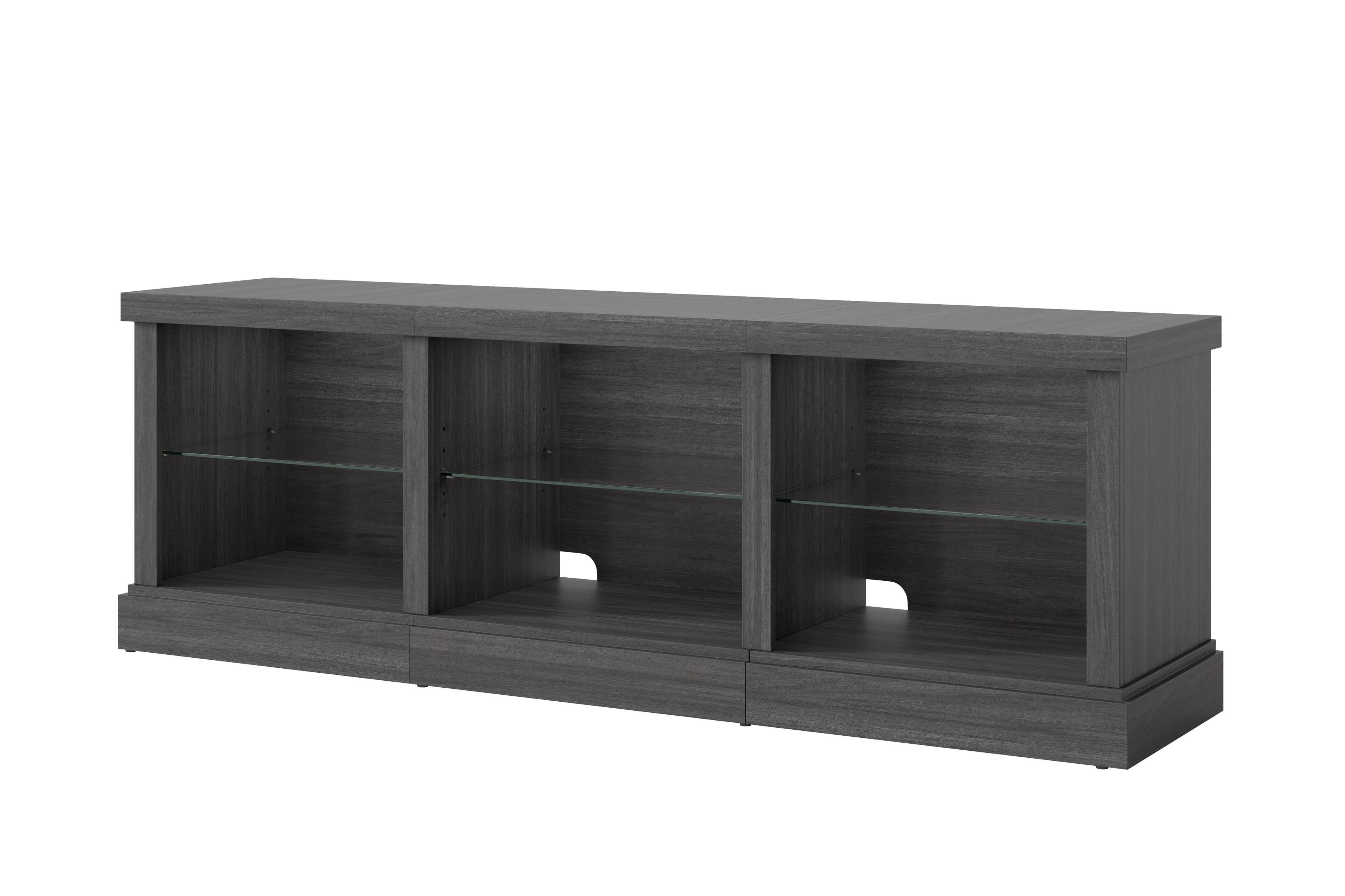 Left. Whalen Furniture - Ligero Transitional 65" TV Console - Dark Steel Gray.