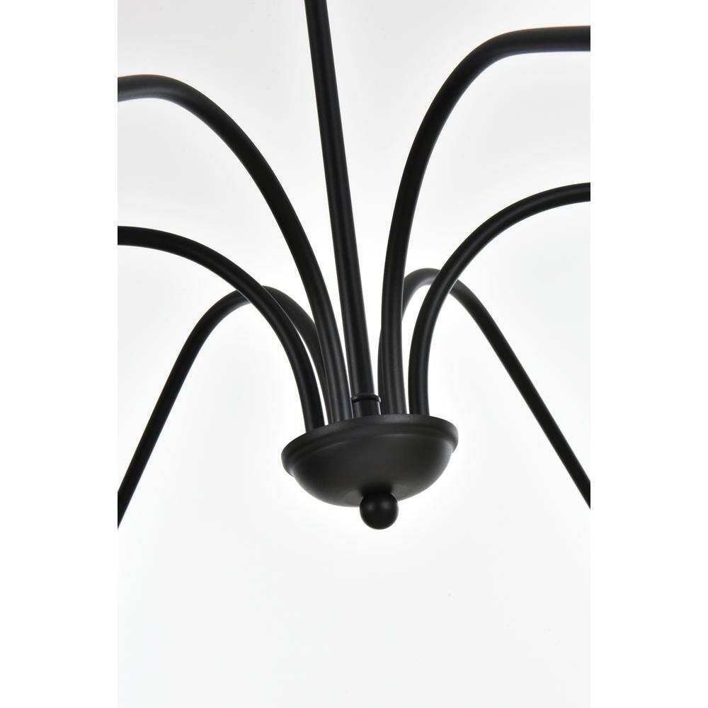 Alt View 1. Living District - Rohan 60 inch chandelier in Matte Black - Matte Black.