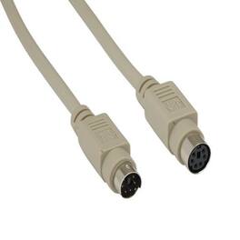 Sanoxy - 50ft Mini-DIN6 M/F PS/2 Keyboard/Mouse Extension Cable - Beige