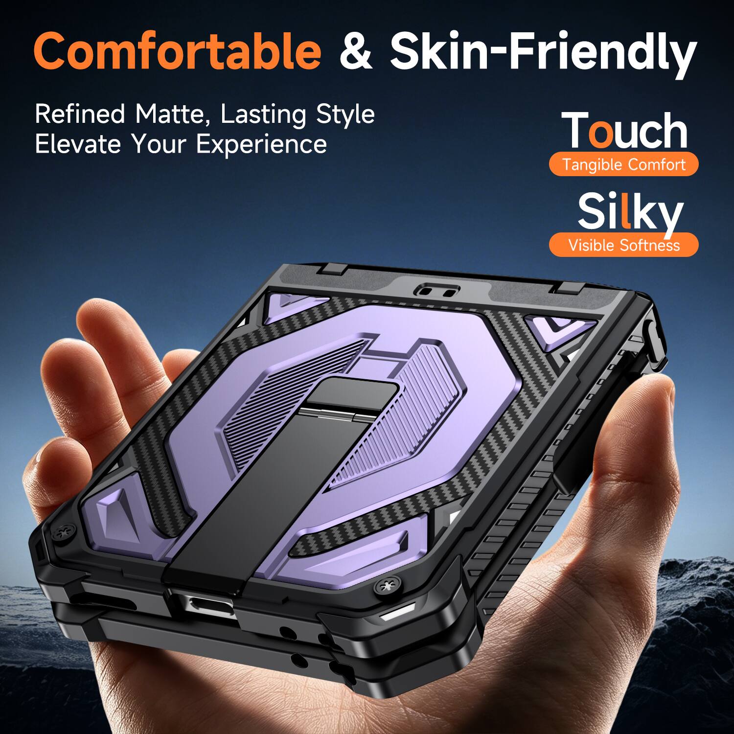 Comfortable & Skin-Friendly  
Refined Matte, Lasting Style  
Elevate Your Experience  

Touch  
Tangible Comfort  

Silky  
Visible Softness