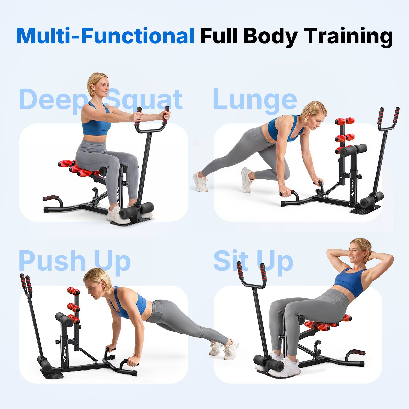 Multi-Functional Full Body Training

- Deep Squat
- Lunge
- Push Up
- Sit Up