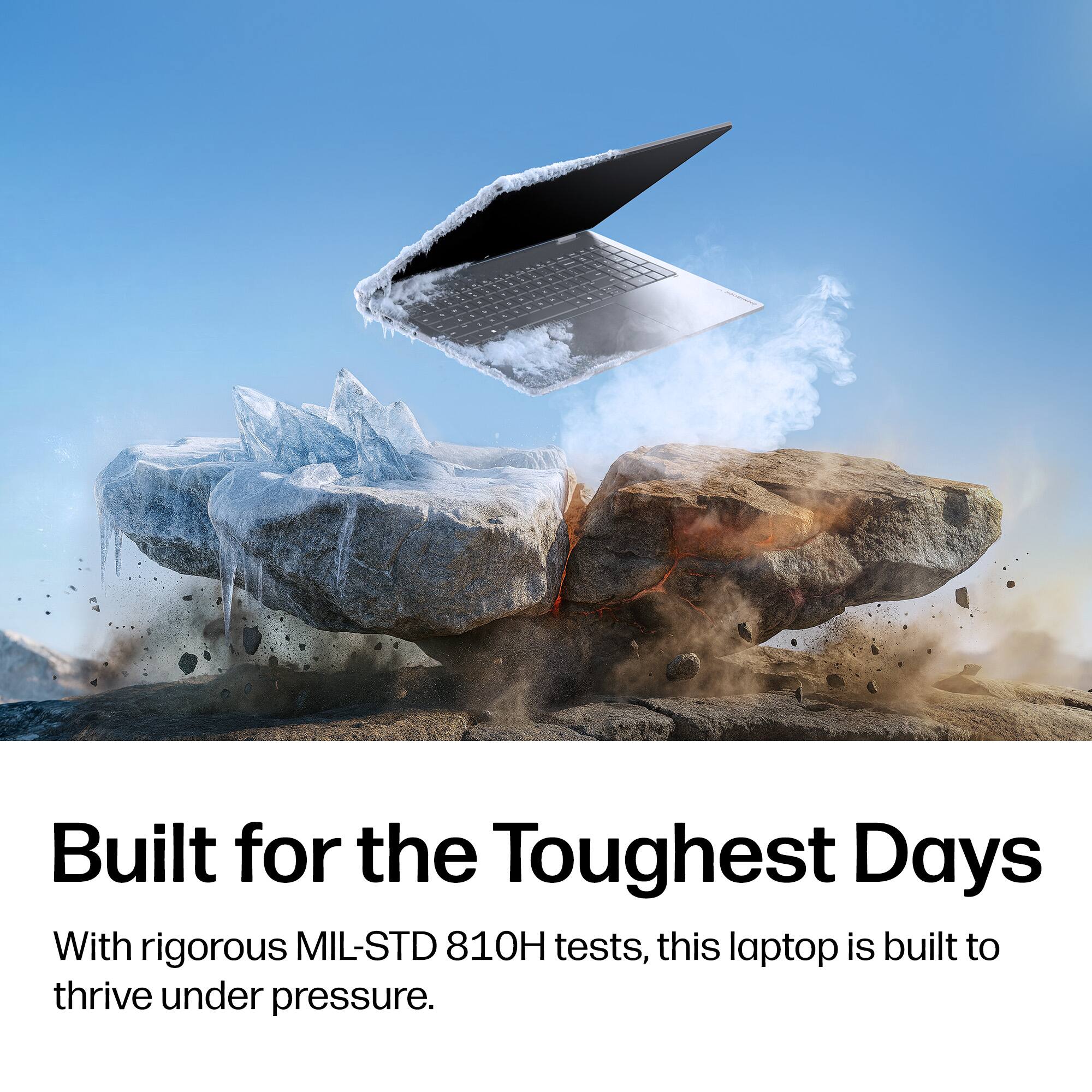 Built for the Toughest Days

With rigorous MIL-STD 810H tests, this laptop is built to thrive under pressure.