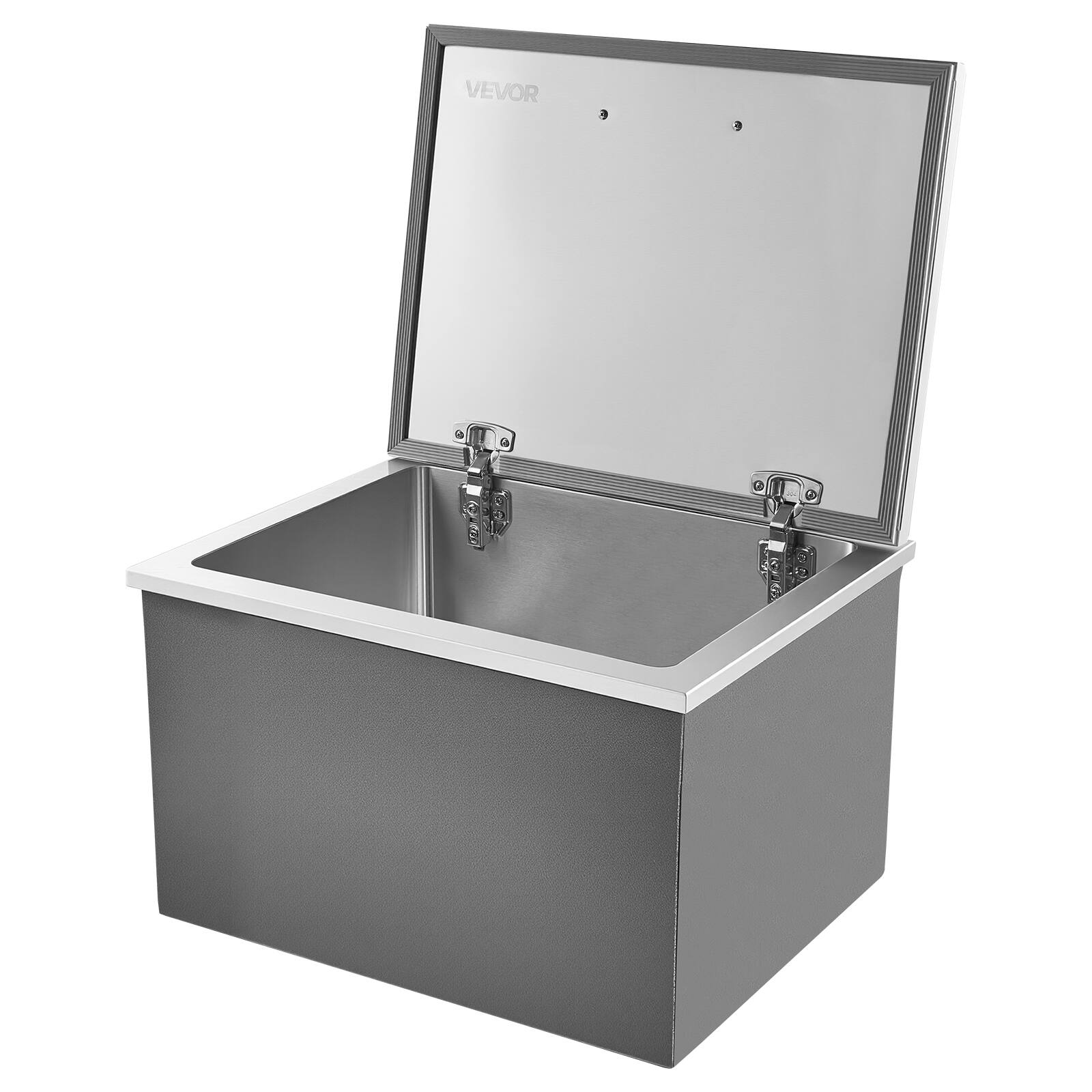 Alt View 5. VEVOR - Drop in Ice Chest, 28"L x 20"W x 17"H Stainless Steel Drop in Cooler, 113.7 Quart Commercial Ice Bin - Silver.