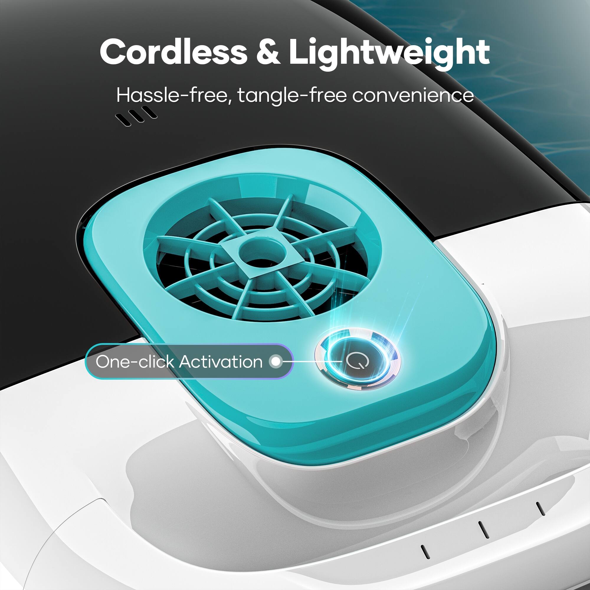 Cordless & Lightweight: Hassle-free, tangle-free convenience. One-click activation.