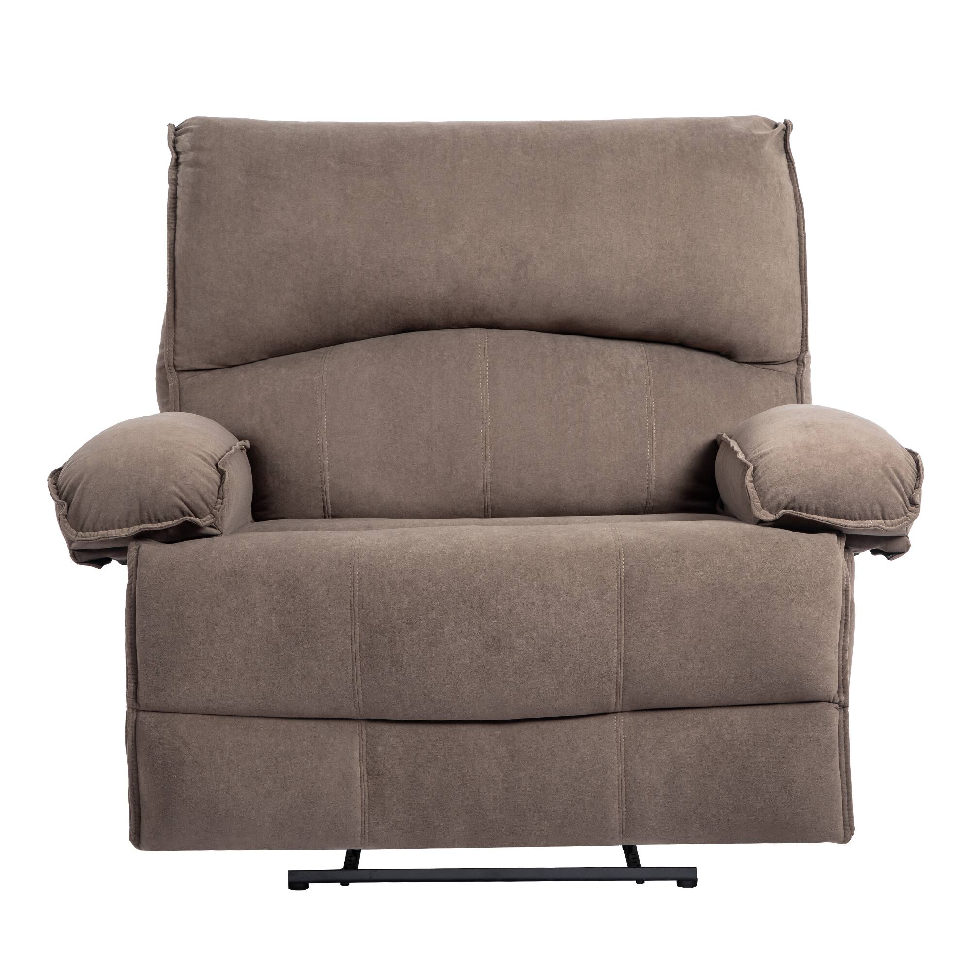 Alt View 7. APRILSOUL - Oversized Manual Recliner Chair Sofa for Living Room - Brown.