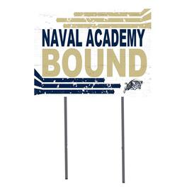 Jardine - Navy Midshipmen 18'' x 24'' Bound Yard Sign - White