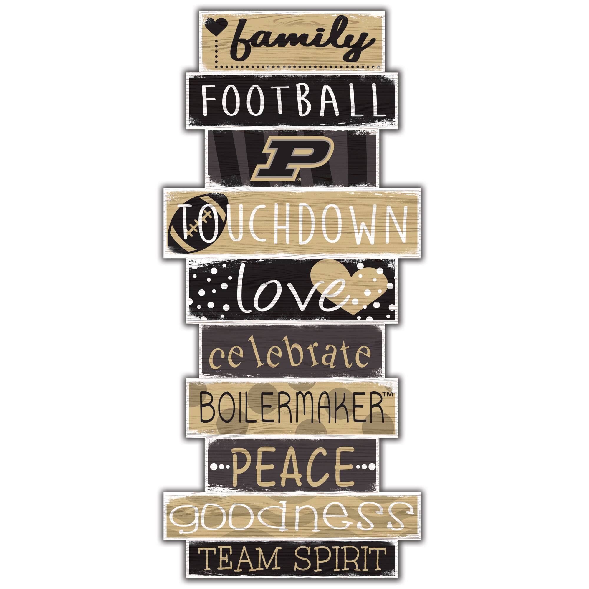 Purdue Boilermakers 5'' x 24'' Celebrations Stack Sign